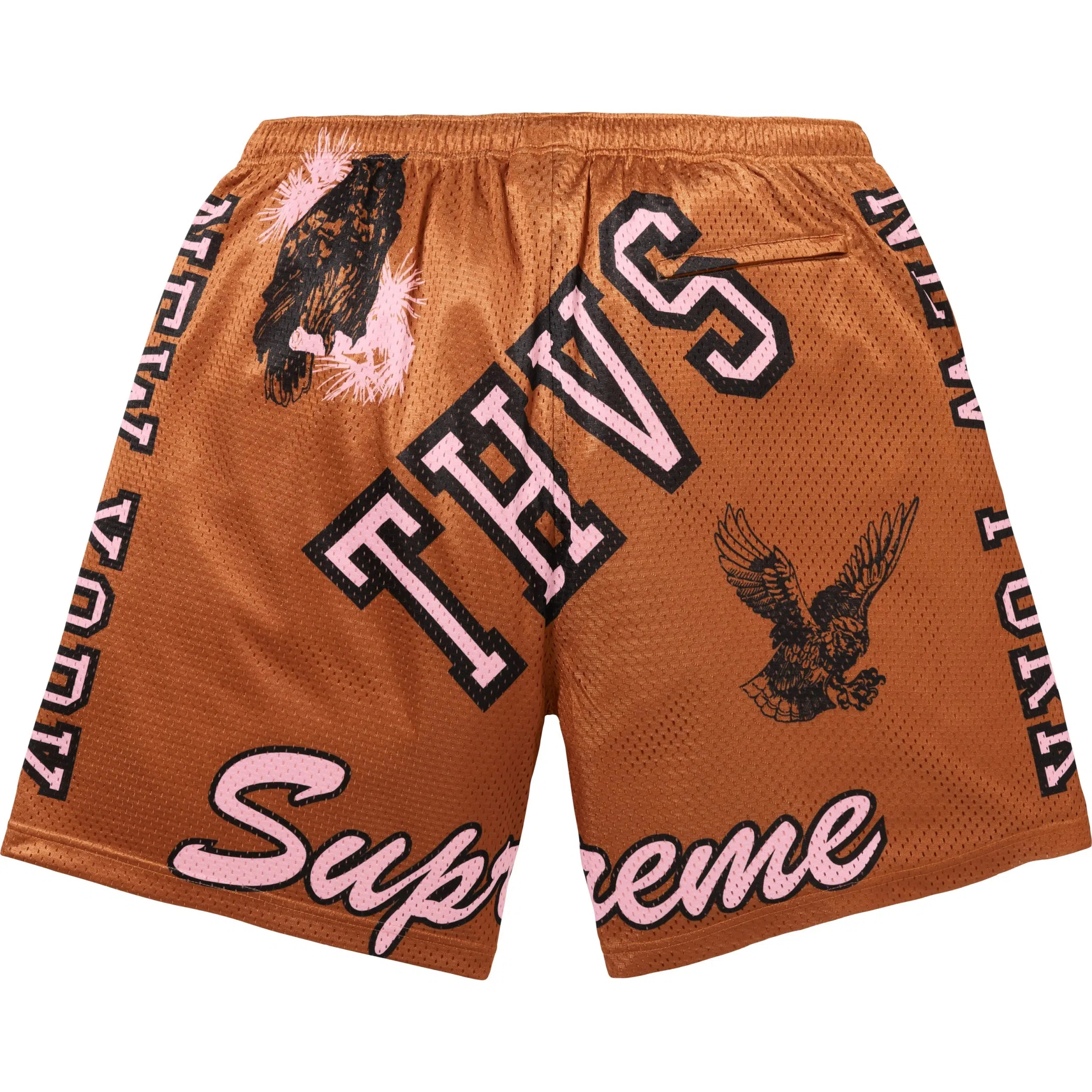 Шорты Supreme SS25 Varsity Mesh Short "Rust" | Farsel