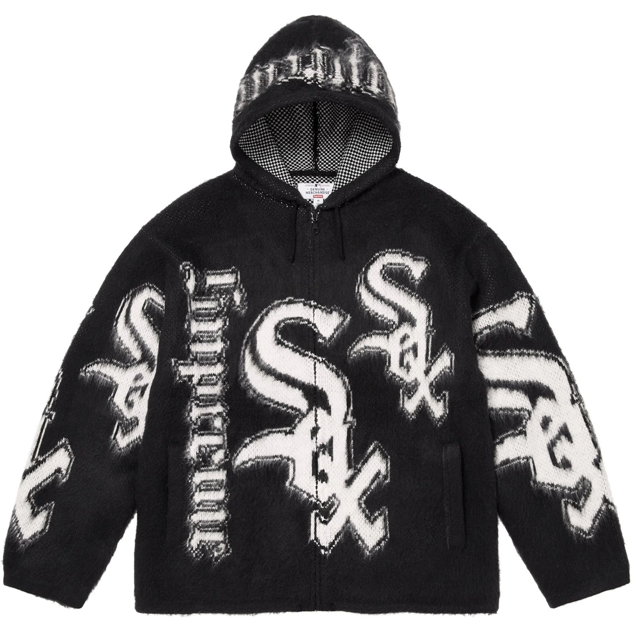 Худи Supreme FW25 Chicago White Sox Zip Up Hooded Sweater "Black" | Farsel