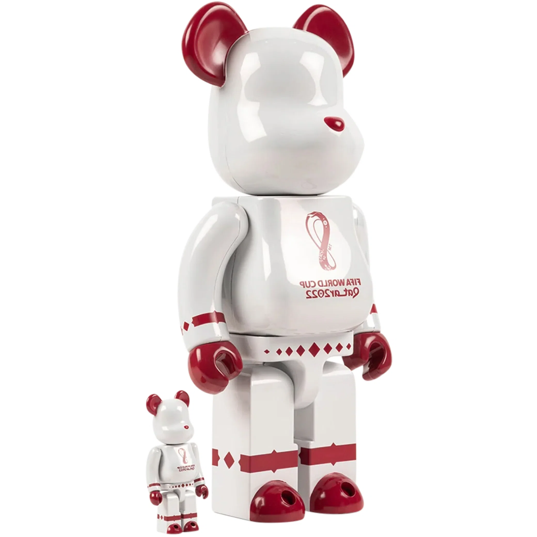 Игрушки Medicom Toy FIFA World Cup Qatar 2022 100% & 400% Set "White Chrome" | Farsel