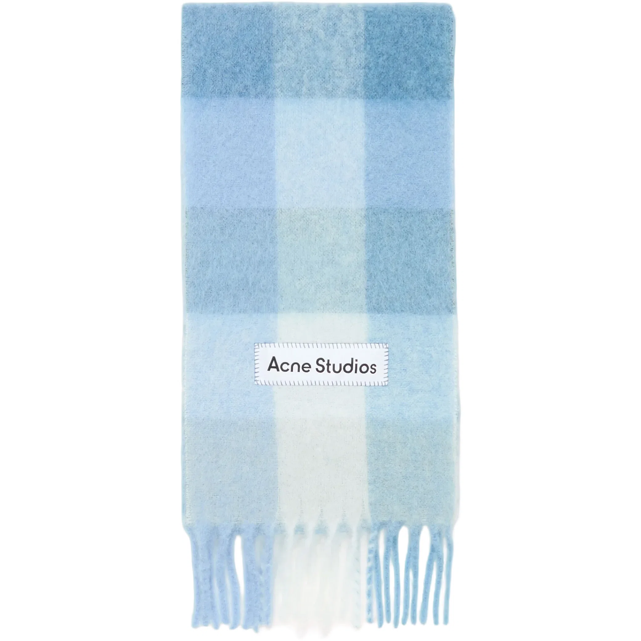Шарфы Acne Studios Mohair Checked Scarf "Light Blue / White / Powder Blue" | Farsel