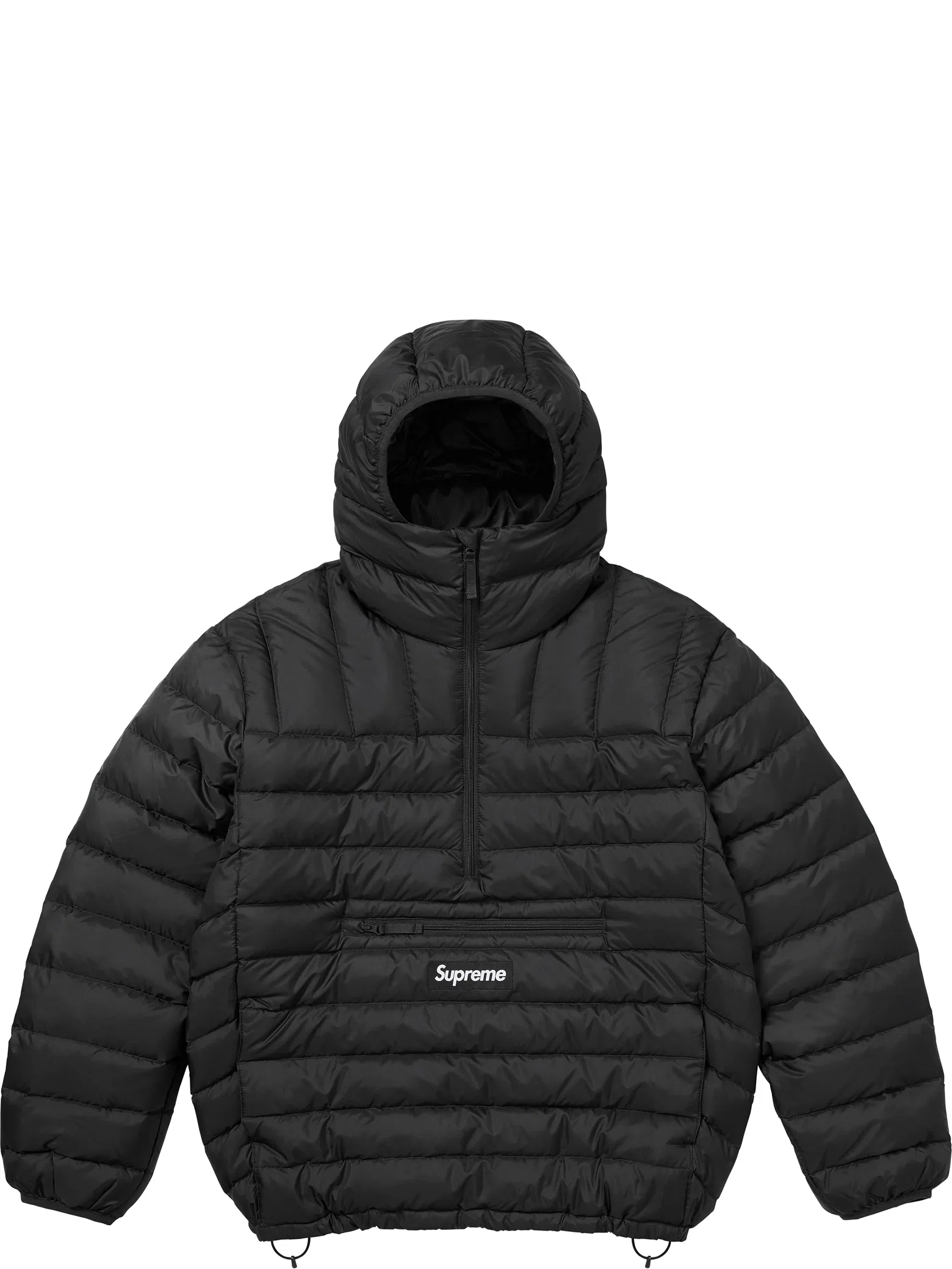 Куртки Supreme FW25 Micro Down Half Zip Hooded Pullover "Black" | Farsel