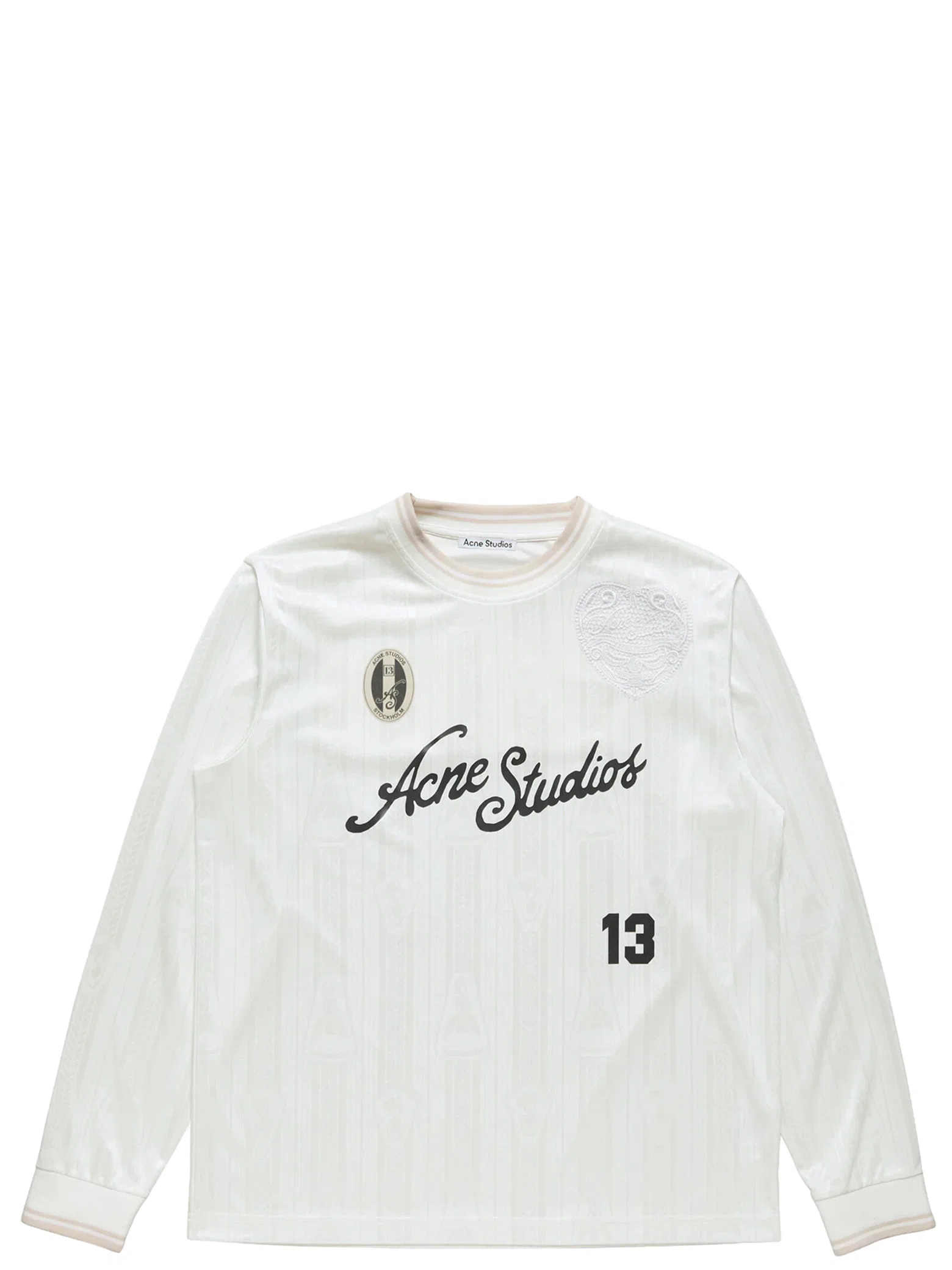 Лонгсливы Acne Studios Logo Sports Jersey Top "White" | Farsel
