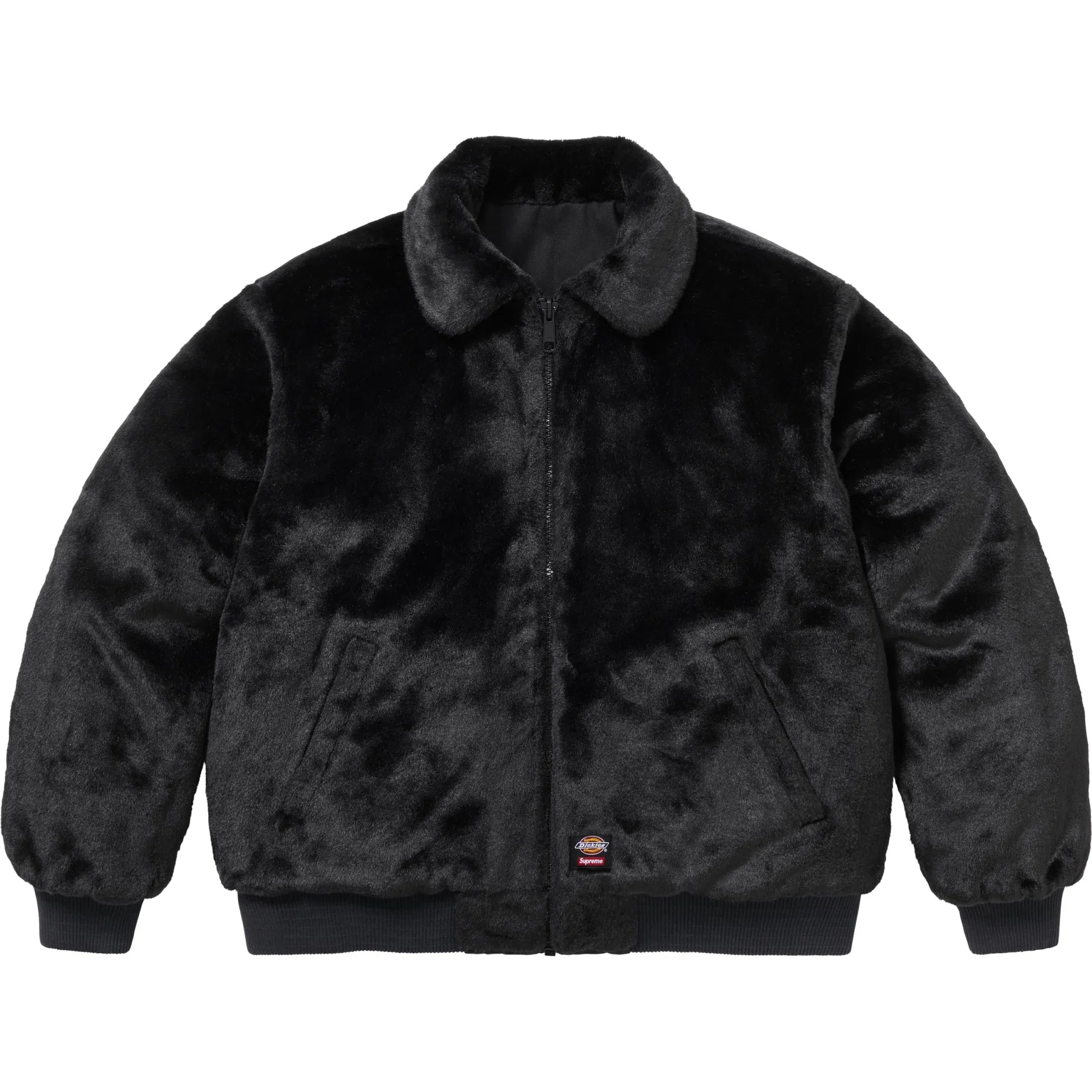 Куртки Supreme FW25 Dickies Reversible Quilted Faux Fur Work Jacket "Black" | Farsel