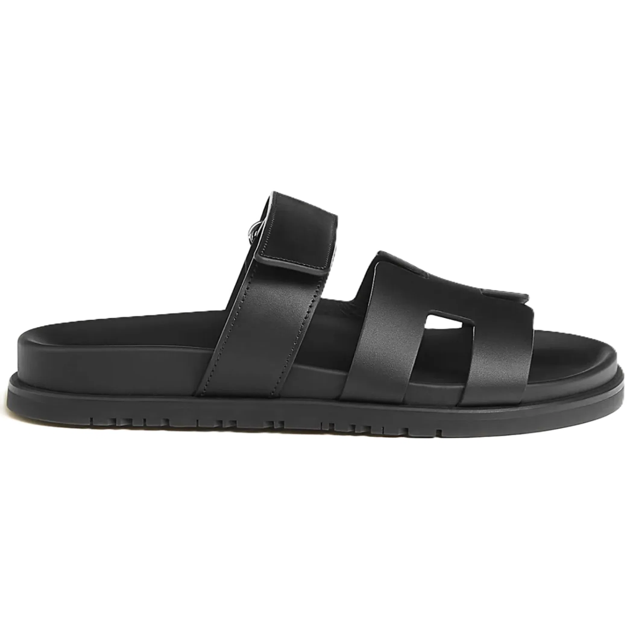  Hermes Chypre Sandal Calfskin Leather WMNS "Noir" | Farsel