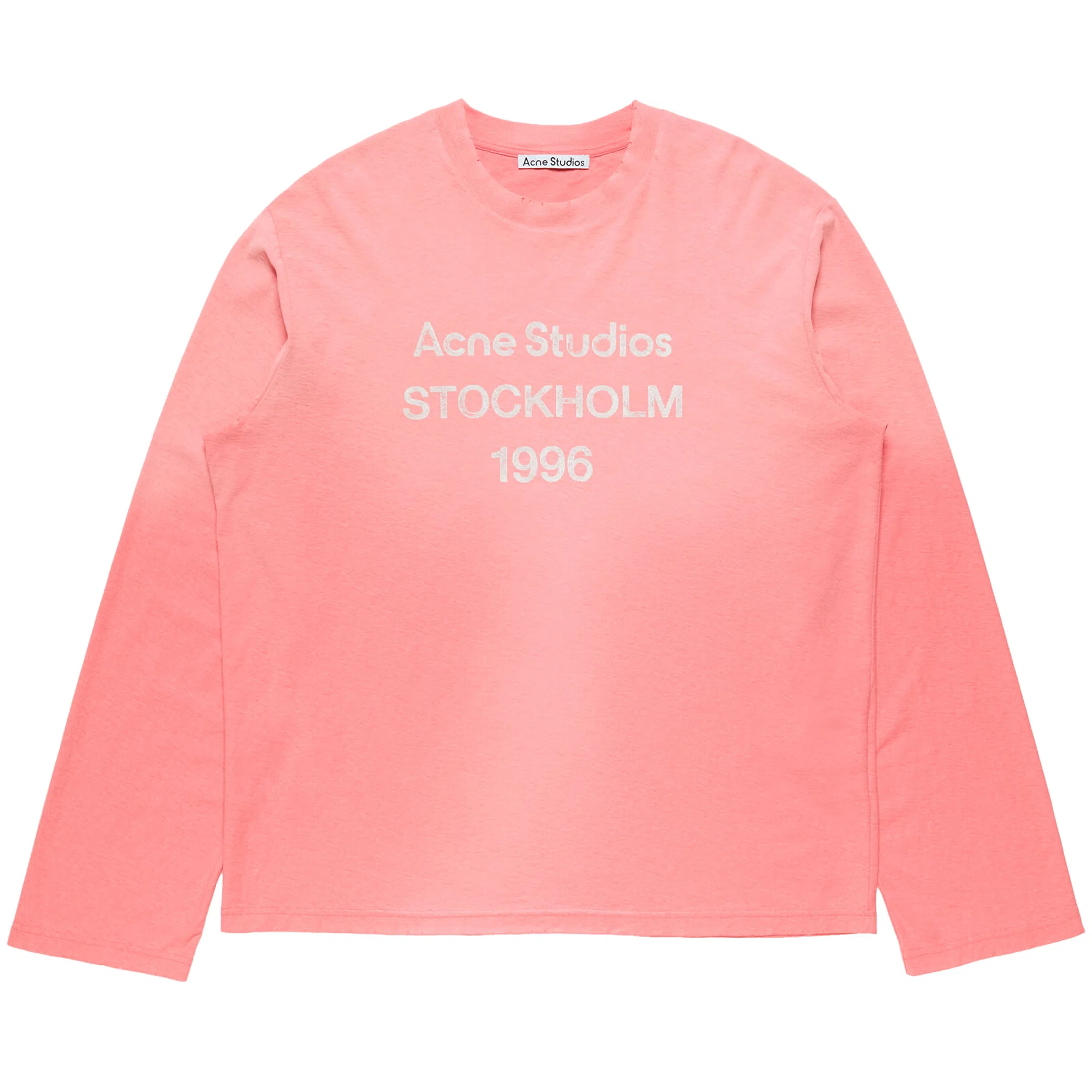 Лонгсливы Acne Studios Sprayed 1996 Logo T-shirt "Tango pink" | Farsel