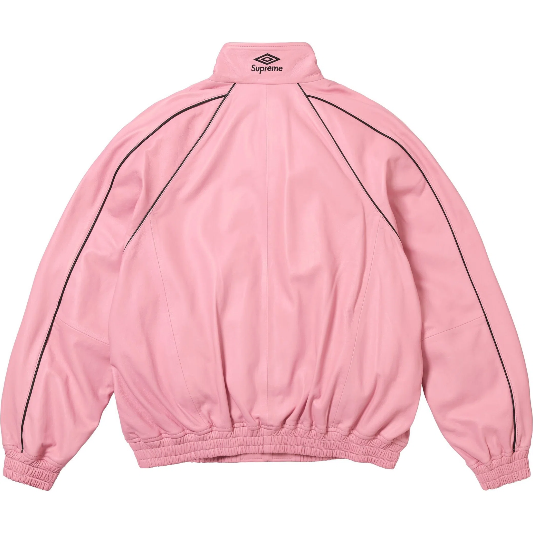 Куртки Supreme FW25 Umbro Leather Track Jacket "Pink" | Farsel