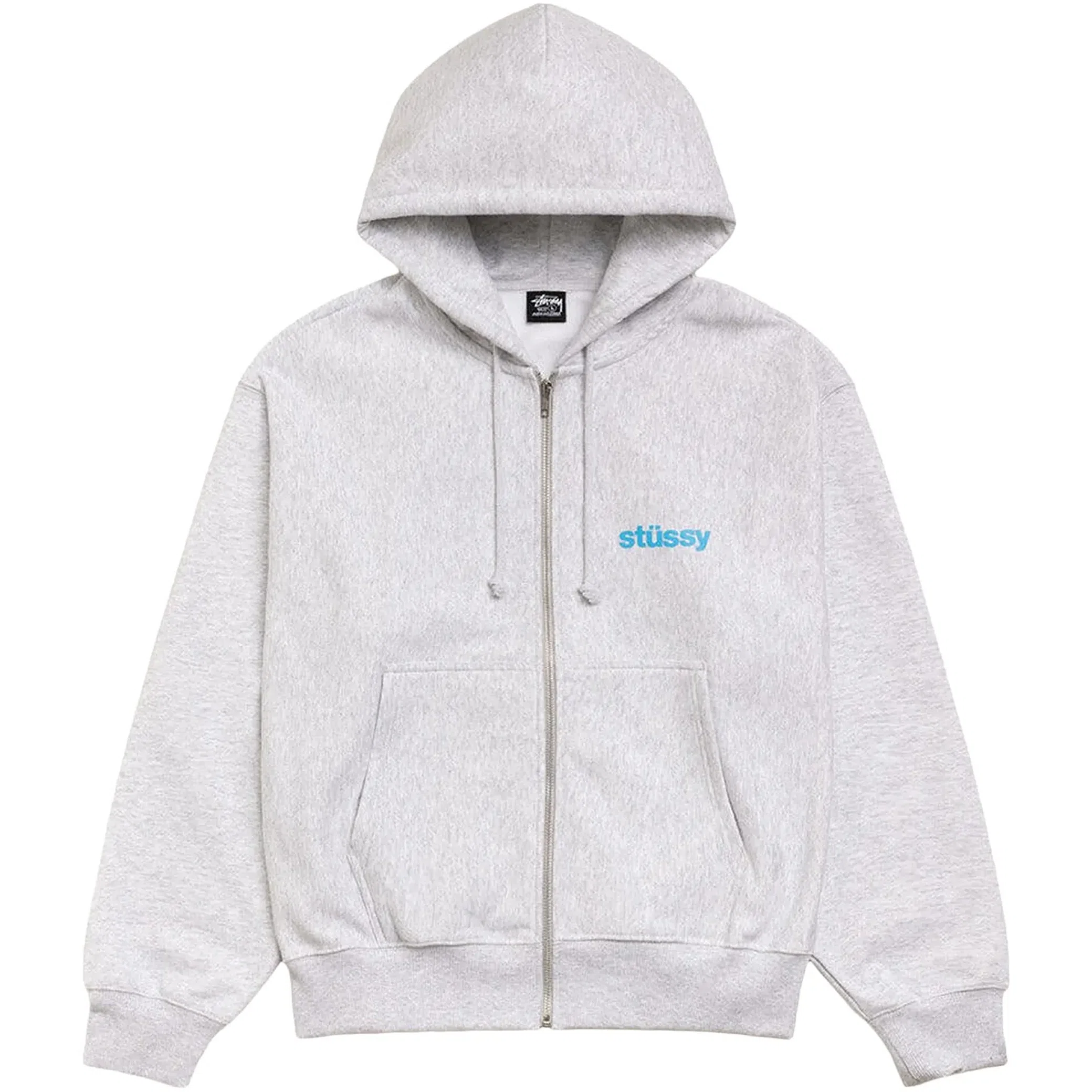 Худи Stussy Built Tough Zip Hoodie "Ash Heather" | Farsel