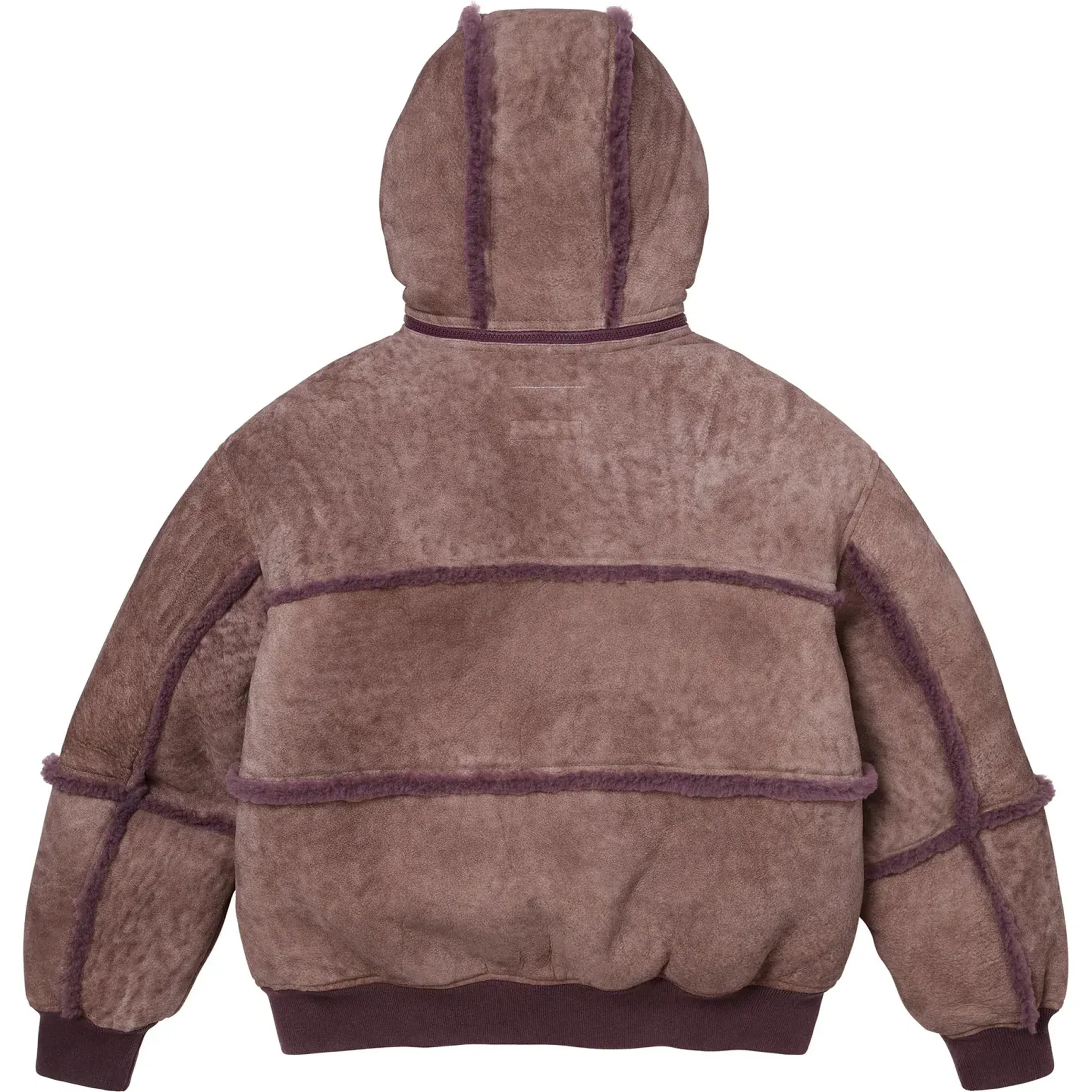 Куртки Supreme MM6 Maison Margiela x Hooded Shearling Bomber Jacket "Purple" | Farsel