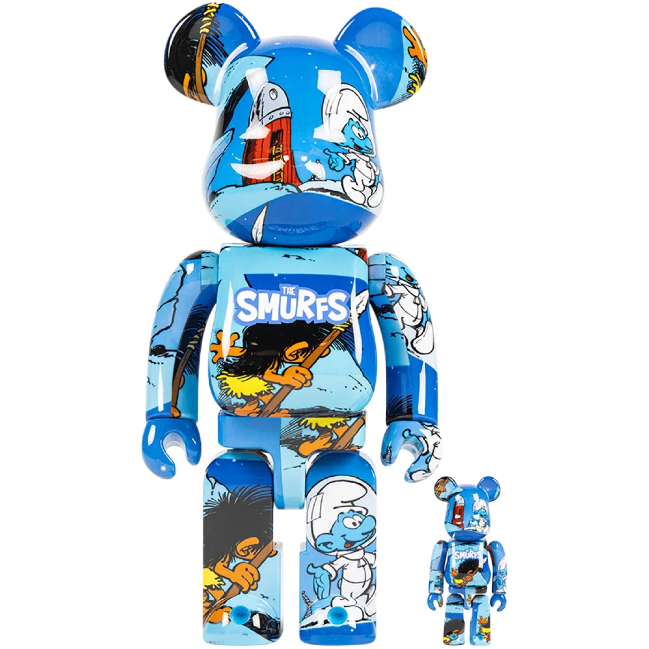 Игрушки Medicom Toy Bearbrick x The Smurfs (The Astrosmurf) "100% & 400% Set" | Farsel