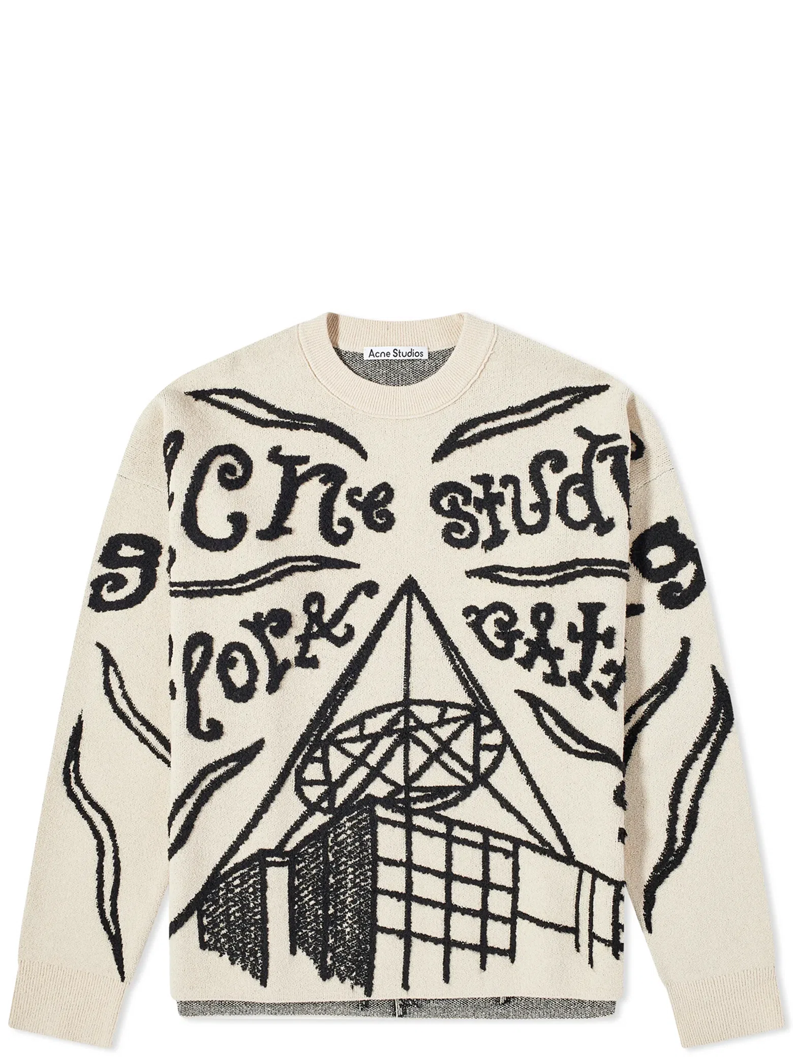 Свитеры Acne Studios Kuis Antenna Crew Knit "Ecru / Black" | Farsel