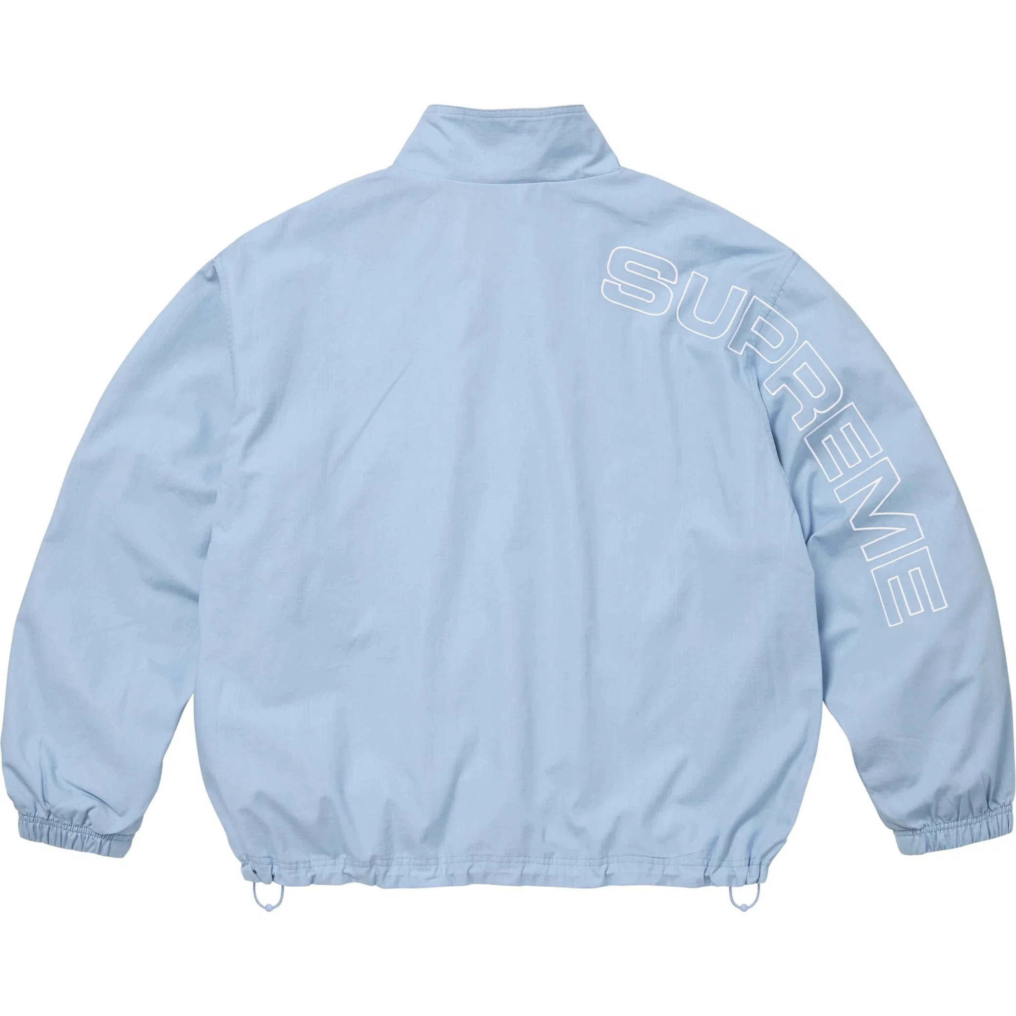 Куртки Supreme FW25 Spellout Embroidered Ripstop Track Jacket "Light Blue" | Farsel