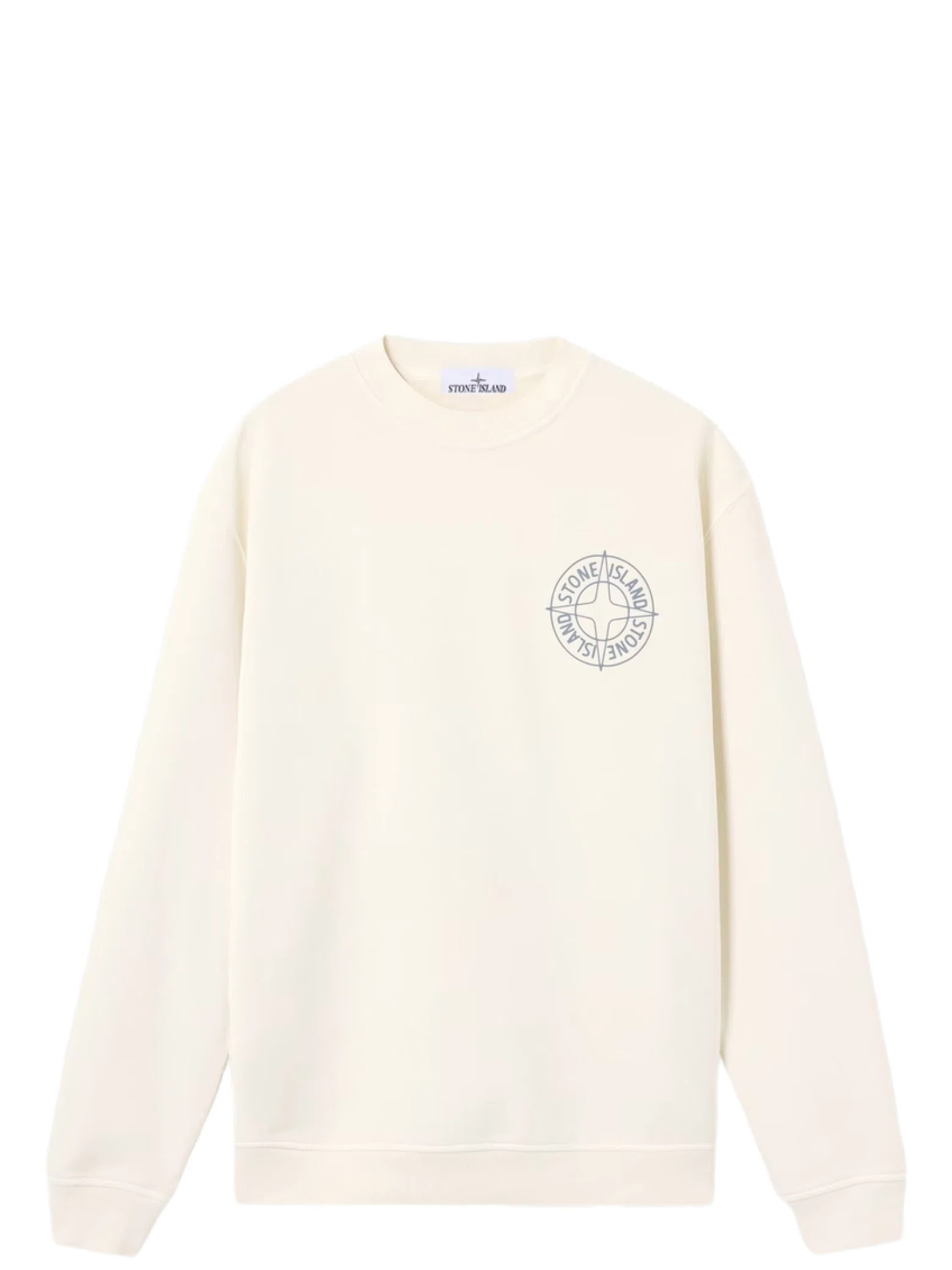 Свитшоты Stone Island Oversized-Fit Crewneck Sweatshirt Outline Compass "Ivory" | Farsel
