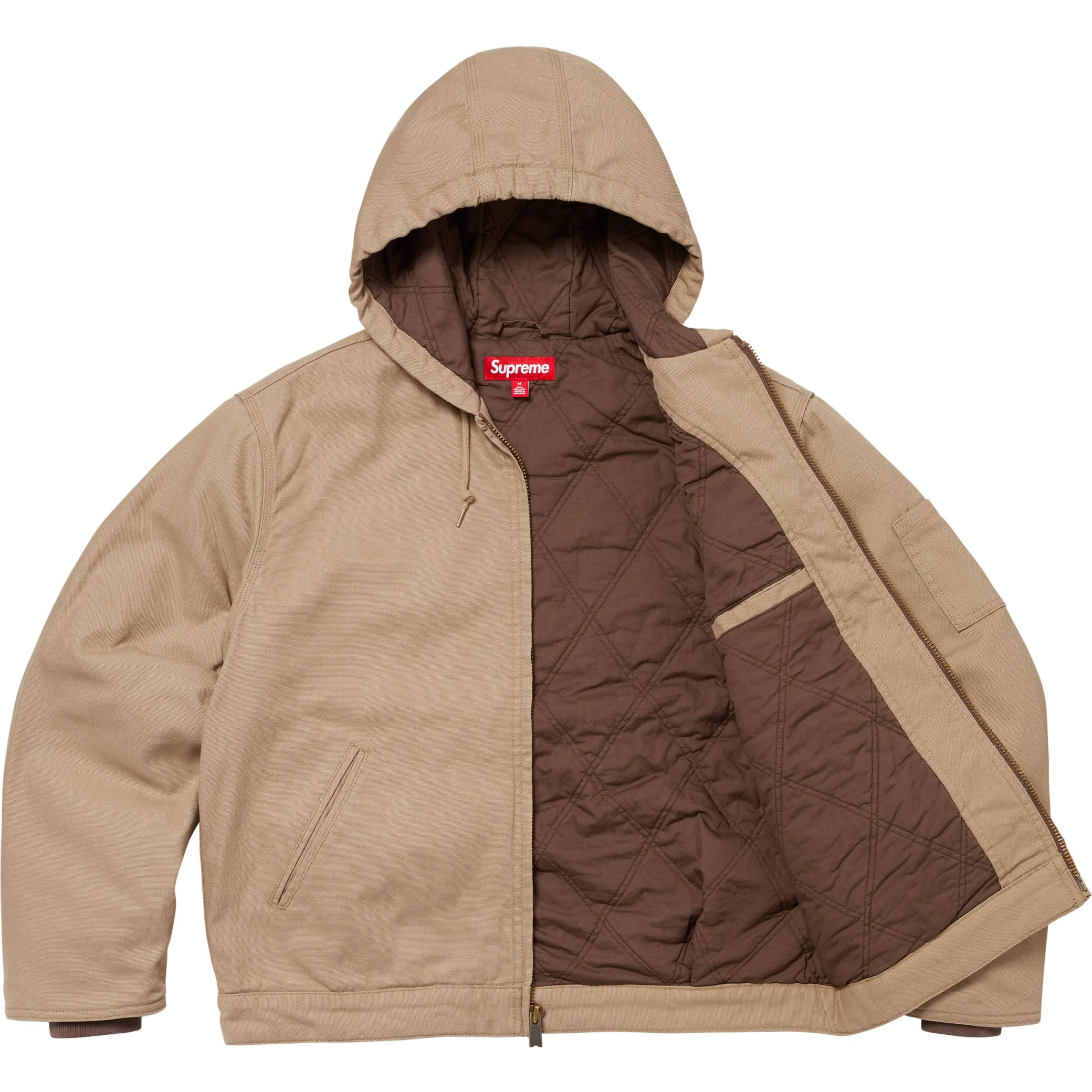  Supreme FW24 Thrasher Hooded Work Jacket "Tan" | Farsel