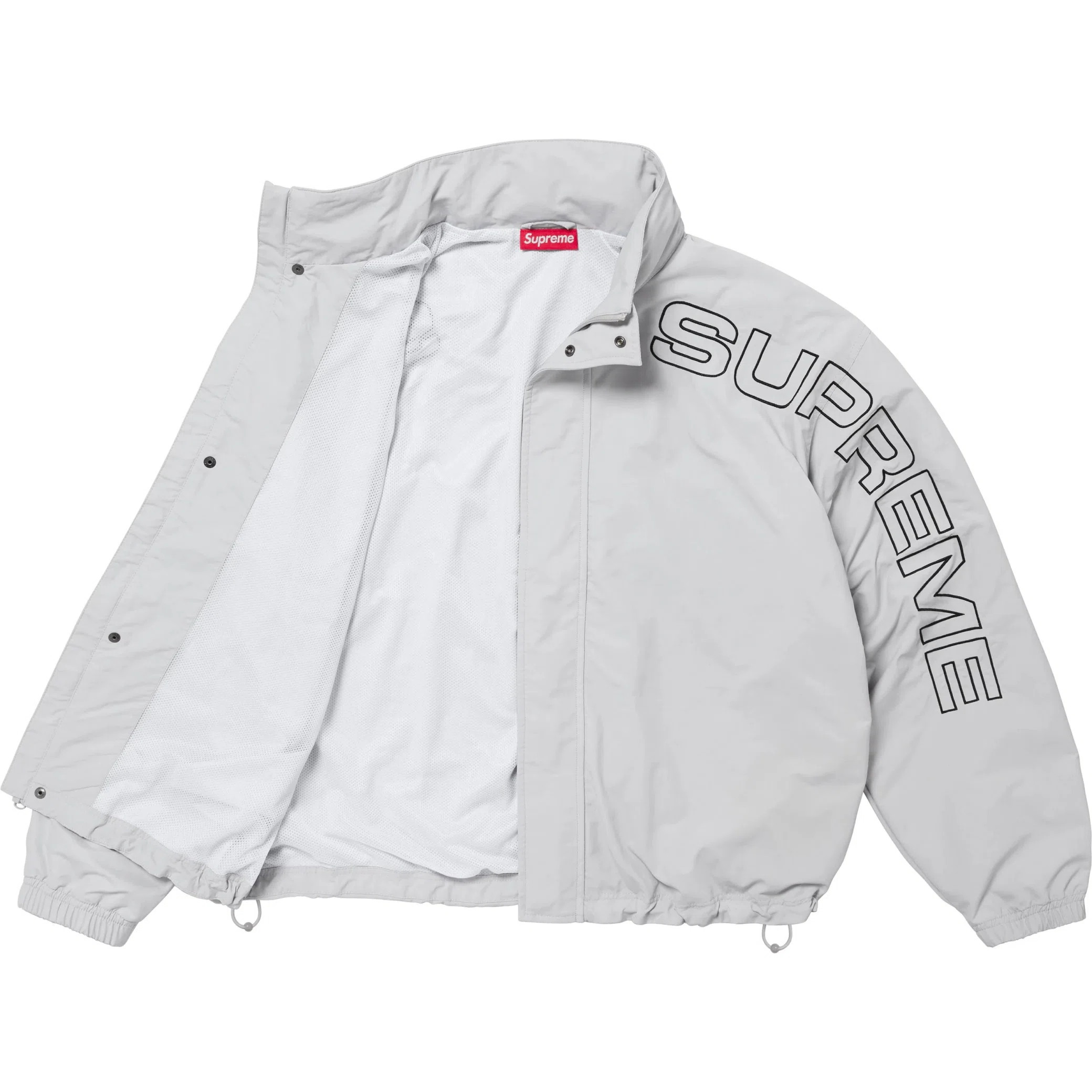  Supreme FW24 Spellout Embroidered Track Jacket "Grey" | Farsel