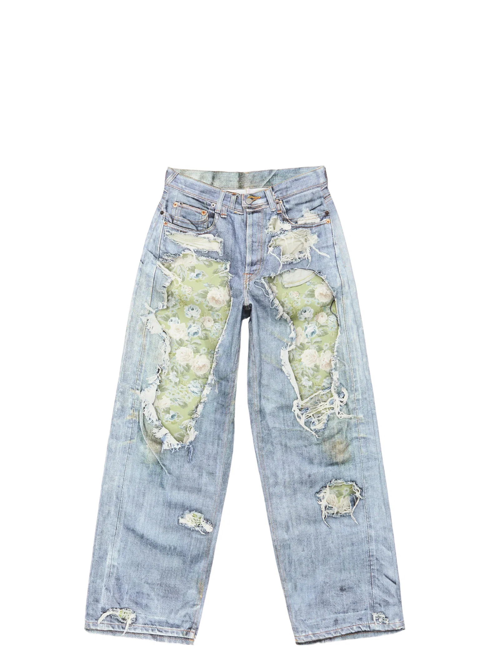 Джинсы Acne Studios Trompe-l’œil Jeans 1981 "Blue / Green" | Farsel