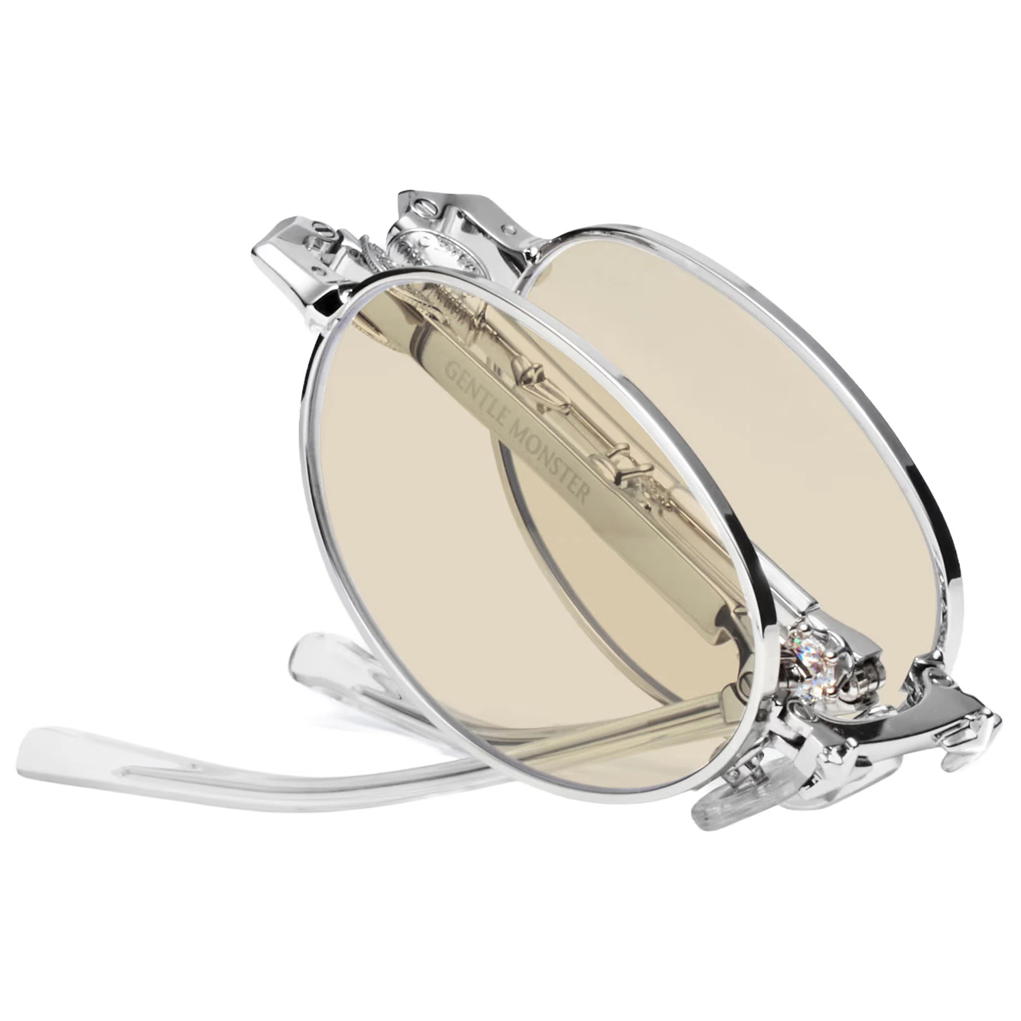 Очки Gentle Monster Pico 02(BR) Glasses "Silver / Orange" | Farsel