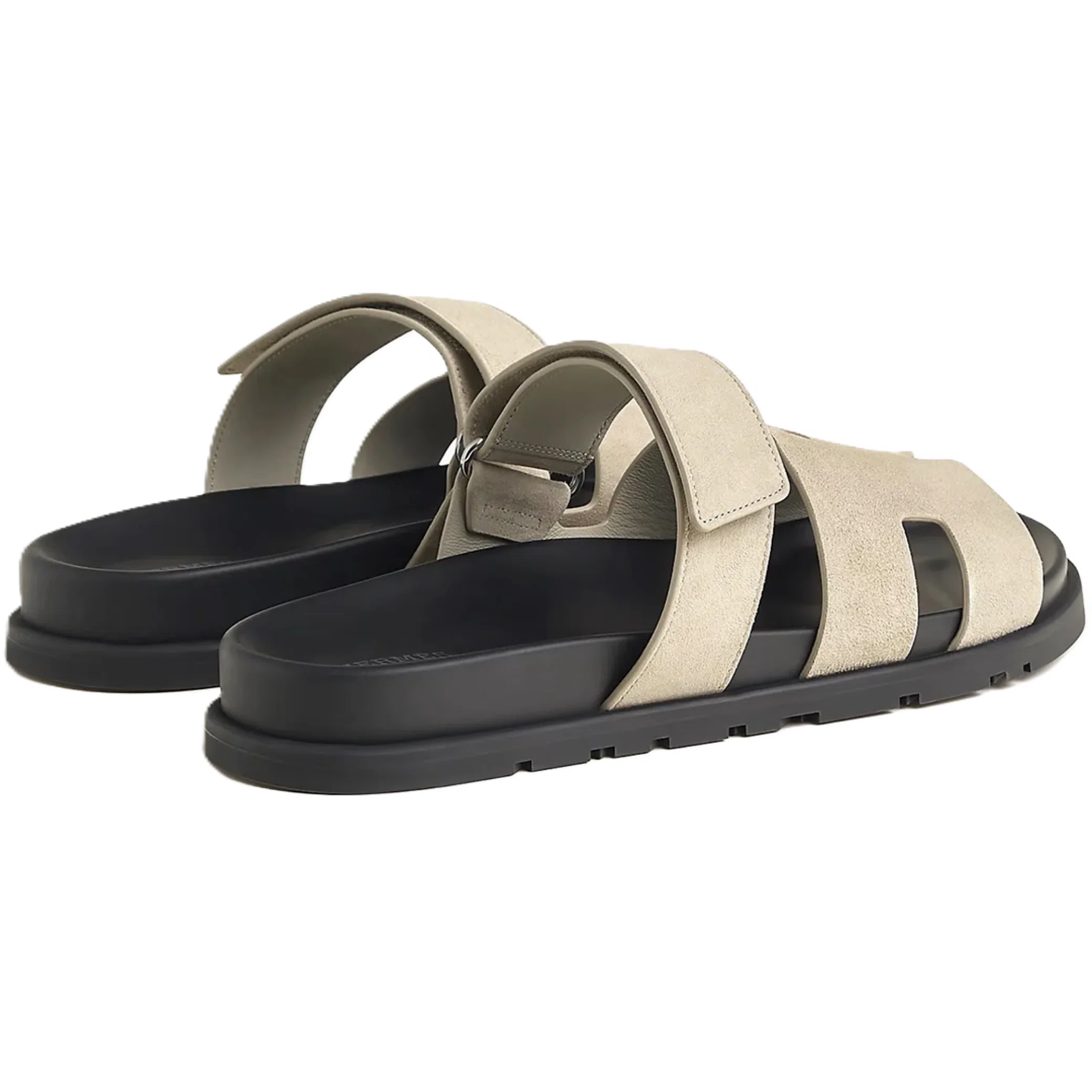  Hermes Chypre Slide Slippers Men "Gray" | Farsel