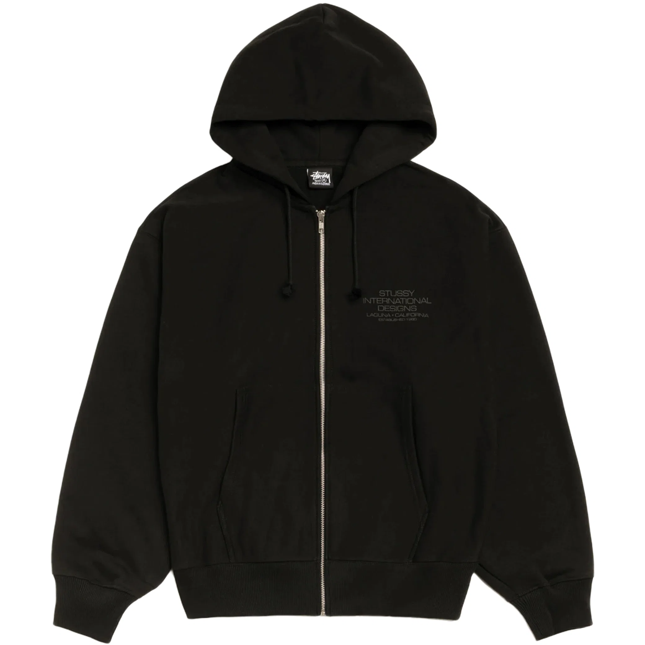 Худи Stussy International Designs Zip Hoodie "Black" | Farsel