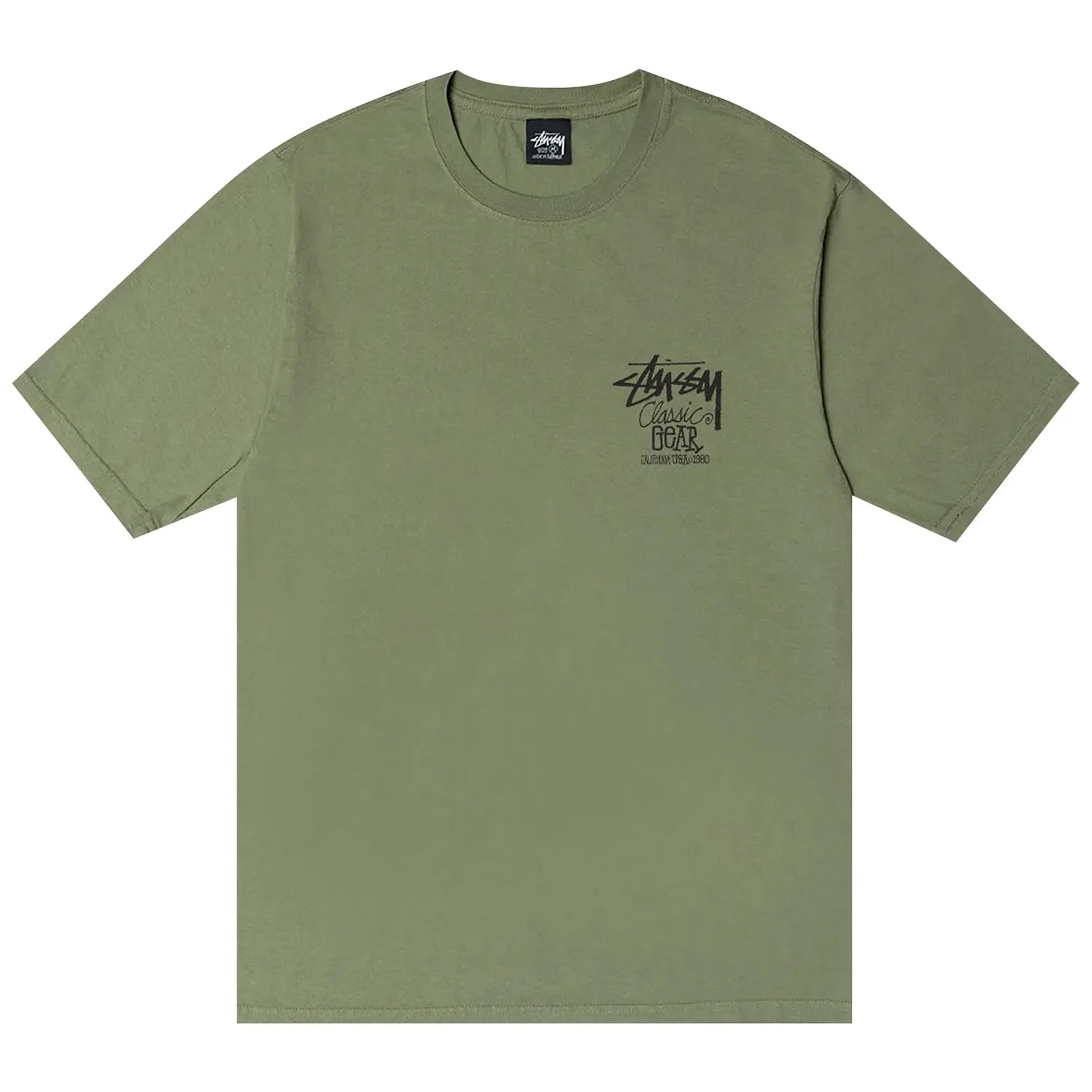 Футболки Stussy Classic Gear Tee Pigment Dyed "Artichoke" | Farsel