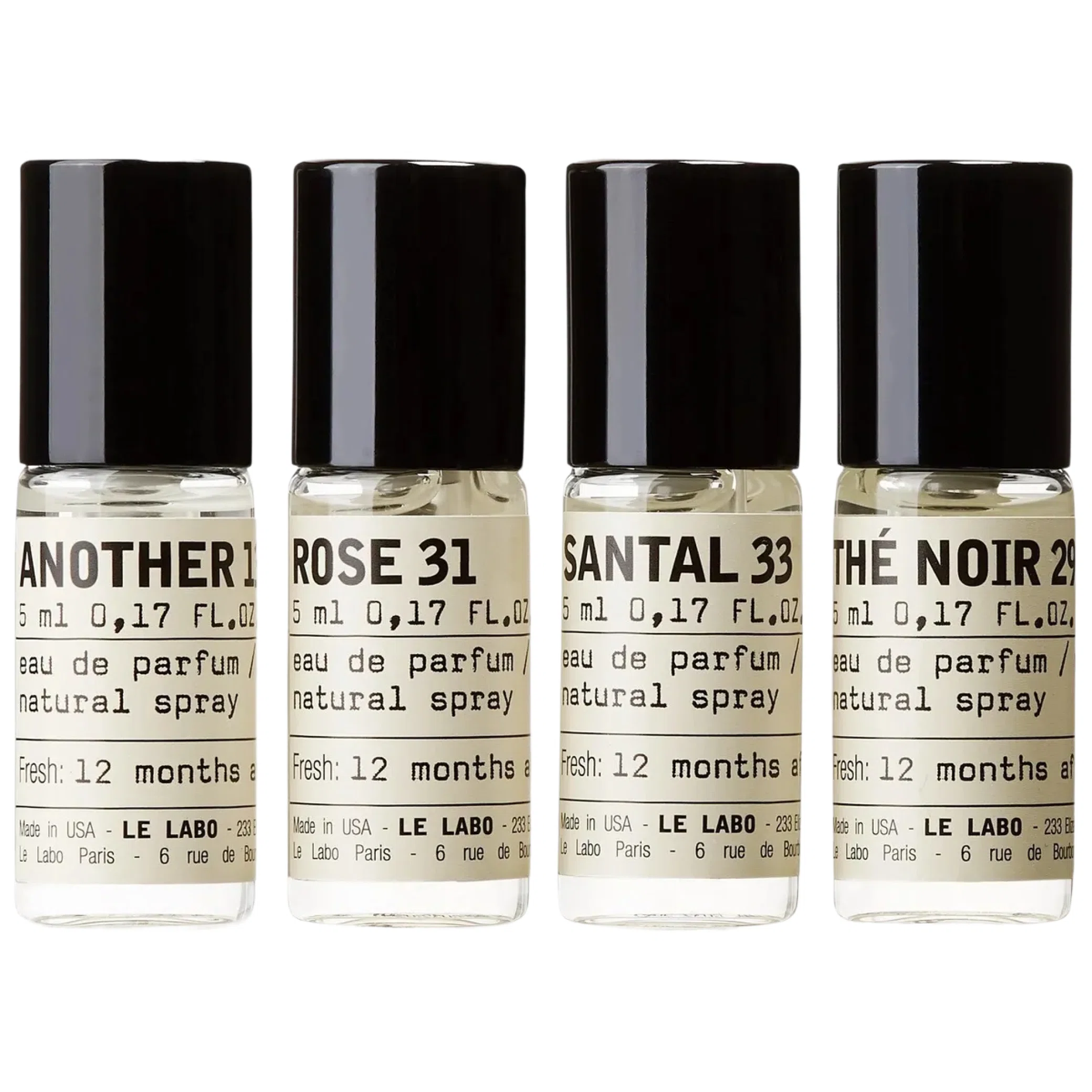 Парфюмы Le Labo Discovery Set "Another 31 / Rose 31 / Santal 33 / The Noir 29" 4x5ml | Farsel