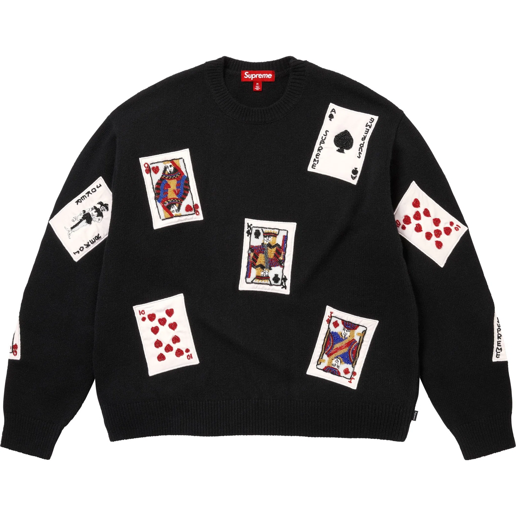 Свитеры Supreme FW25 Beaded Cards Sweater "Black" | Farsel