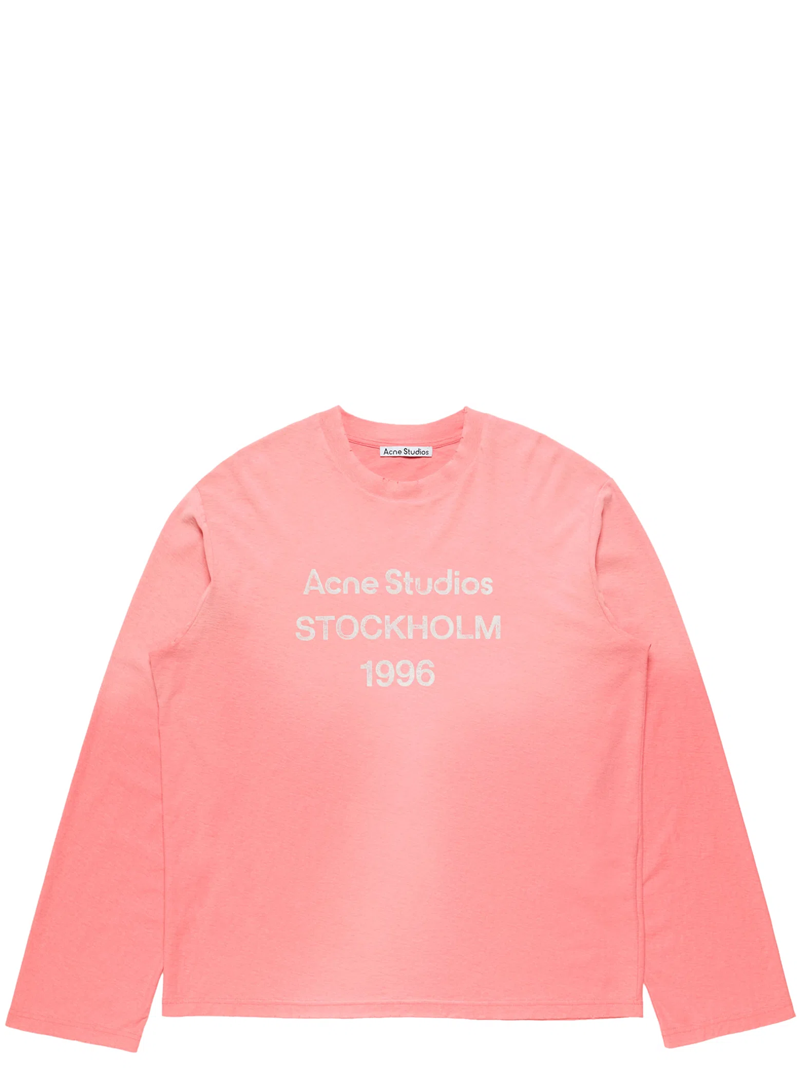 Лонгсливы Acne Studios Sprayed 1996 Logo T-shirt "Tango pink" | Farsel