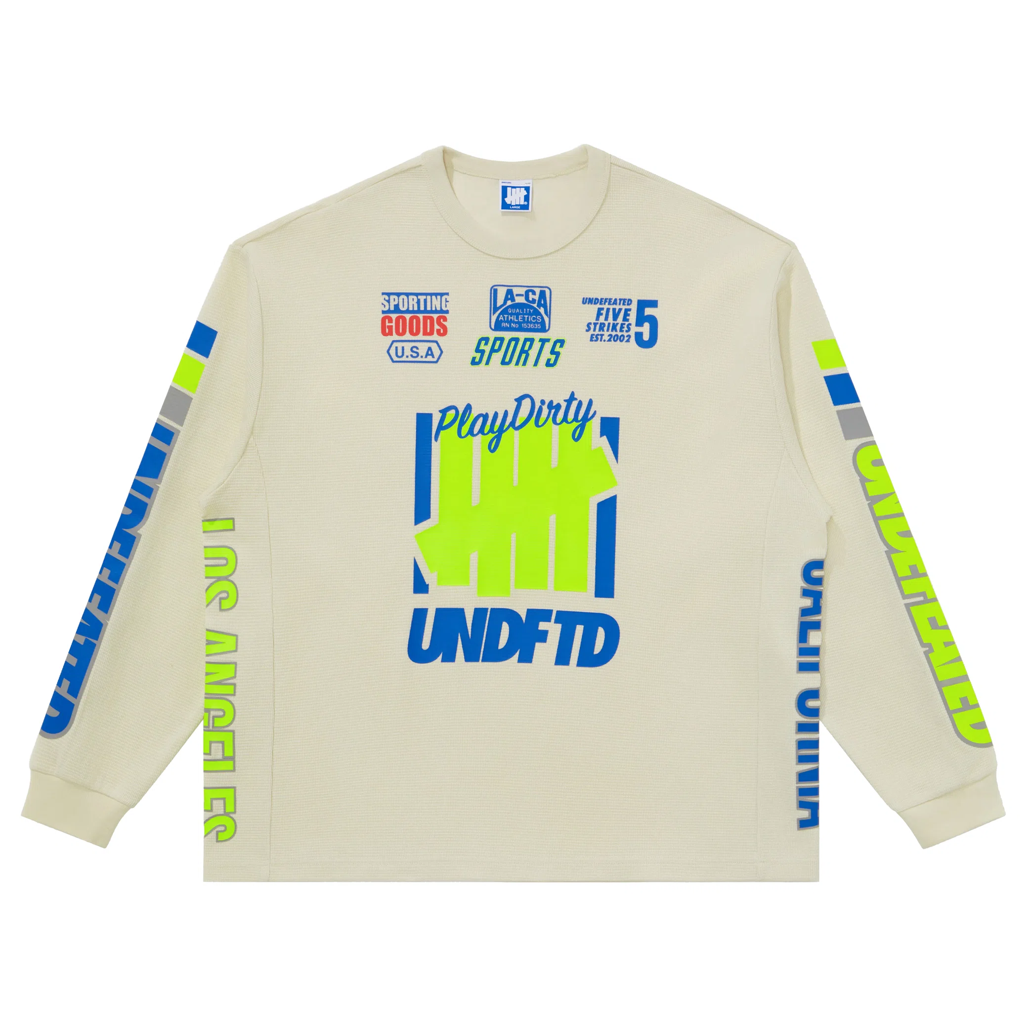 Лонгсливы Undefeated Racing Thermal LS T-Shirts "Ivory" | Farsel