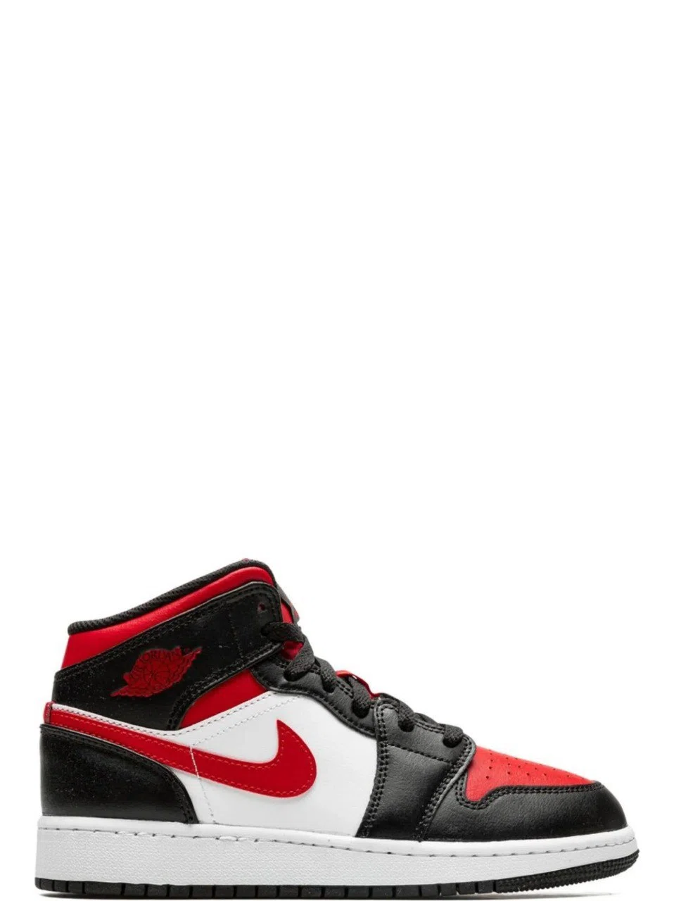 Кроссовки Nike Air Jordan 1 Mid GS "Black Fire Red" | Farsel