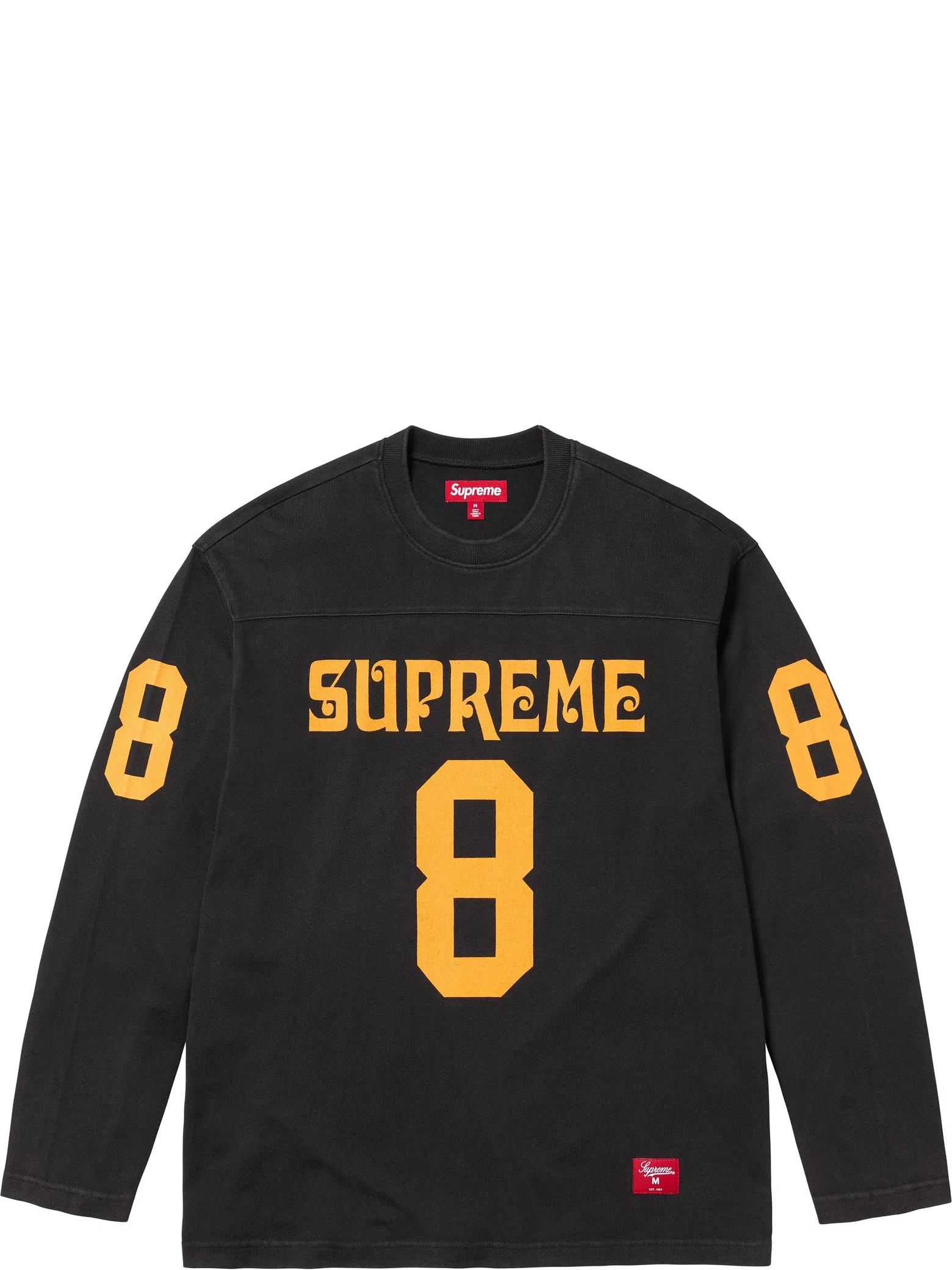 Лонгсливы Supreme SS25 Affiliated L/S Football Top "Black" | Farsel
