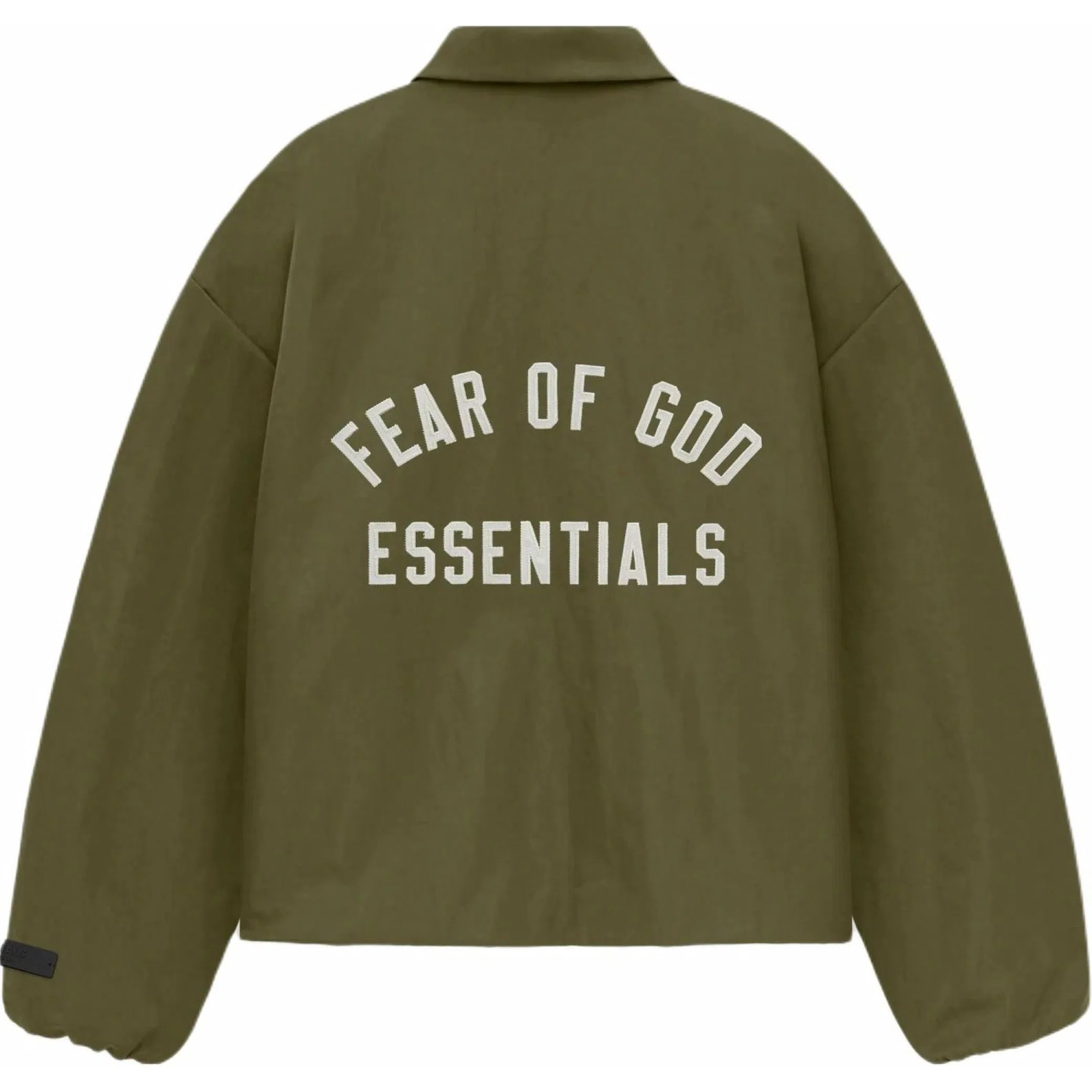  Fear of God FW24 Essentials Textured Nylon Trucker Jacket "Military" | Farsel