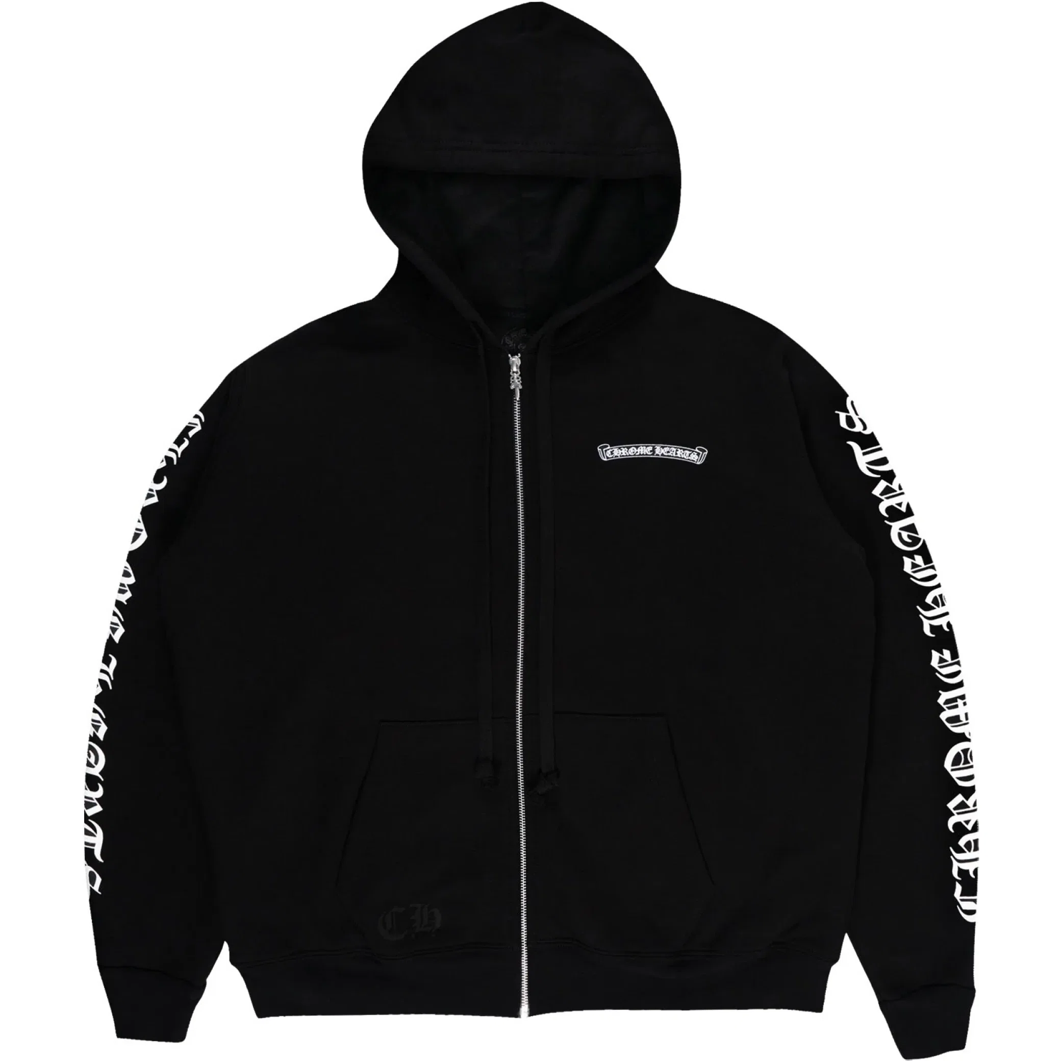 Худи Chrome Hearts Zip Hoodie Scroll Logo "Black" | Farsel