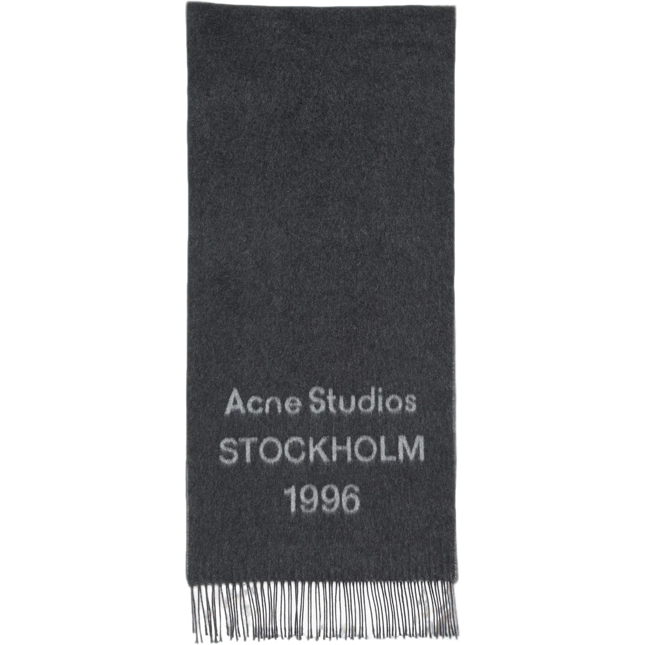 Шарфы Acne Studios Logo scarf Wide "Black / white" | Farsel