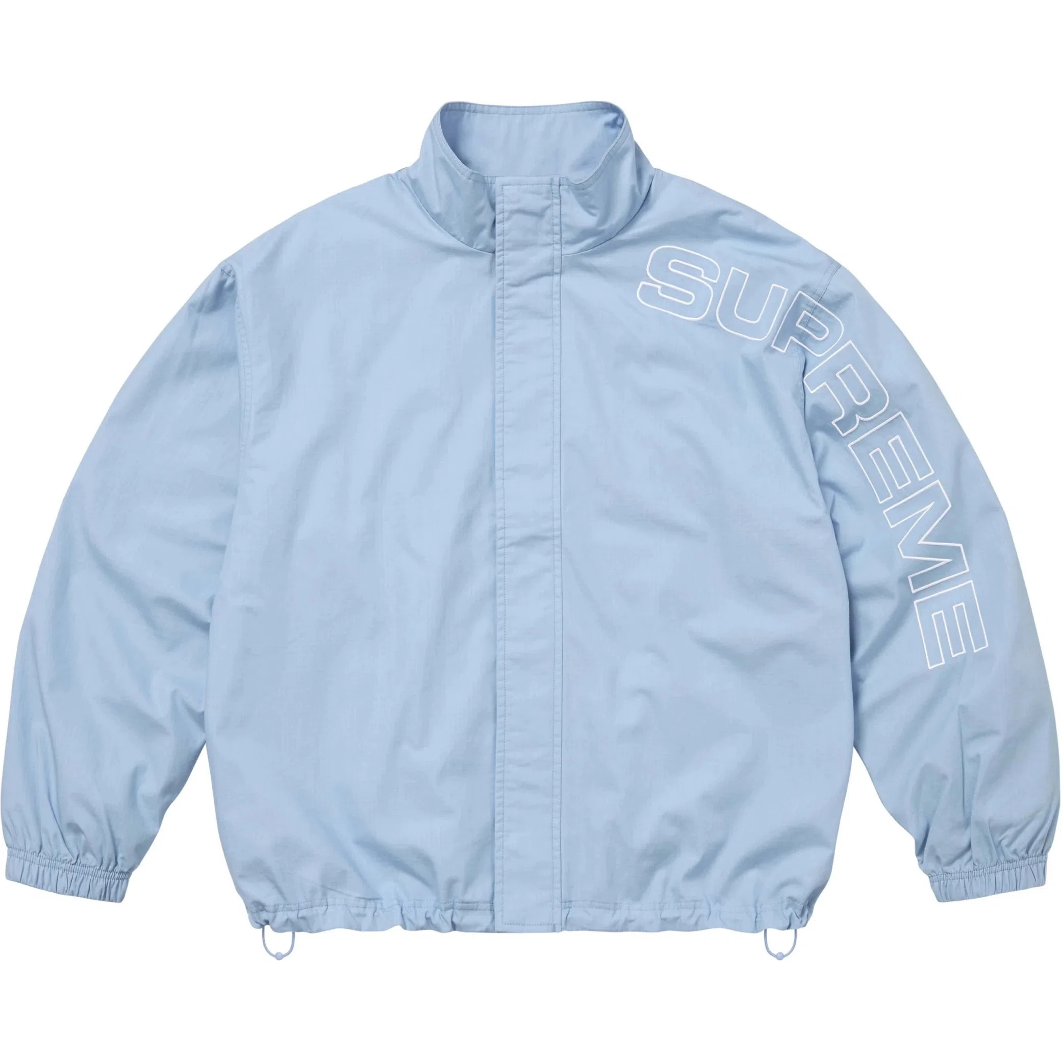 Куртки Supreme FW25 Spellout Embroidered Ripstop Track Jacket "Light Blue" | Farsel