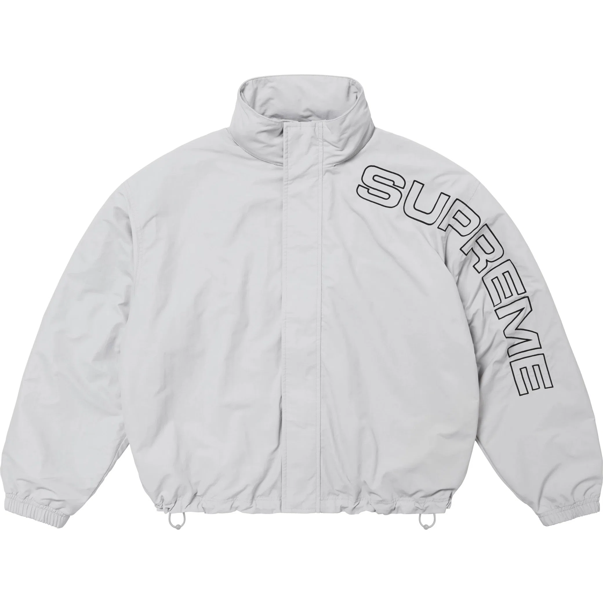 Куртки Supreme FW24 Spellout Embroidered Track Jacket "Grey" | Farsel