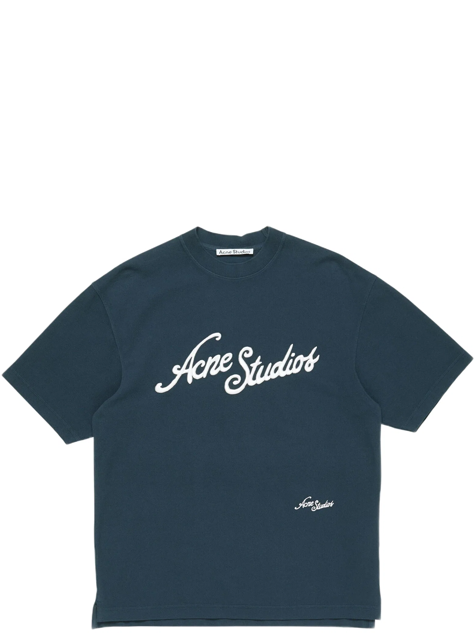 Футболки Acne Studios Logo T-shirt Relaxed Fit "Deep Blue" | Farsel