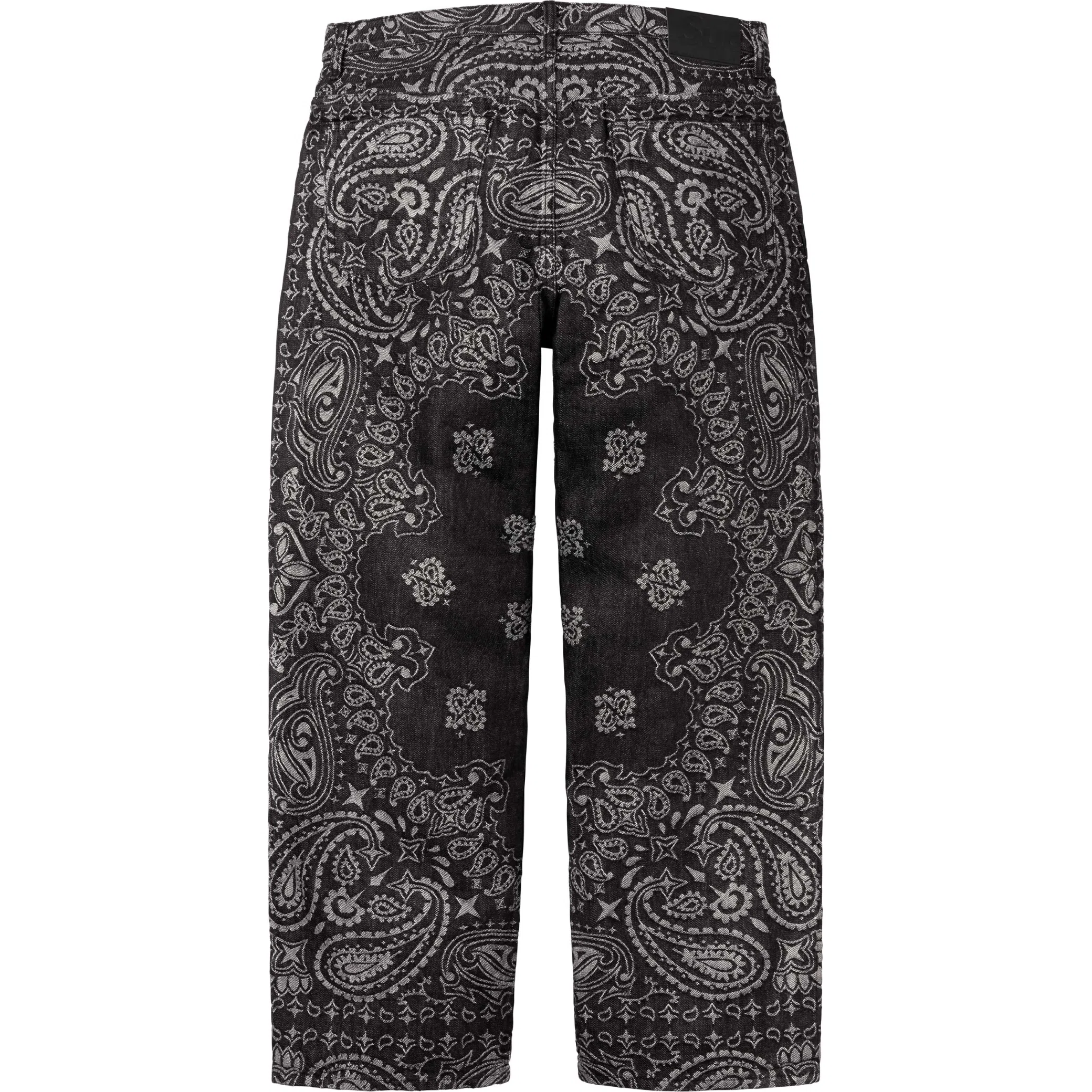  Supreme SS25 Bandana Jacquard Baggy Jean "Black" | Farsel