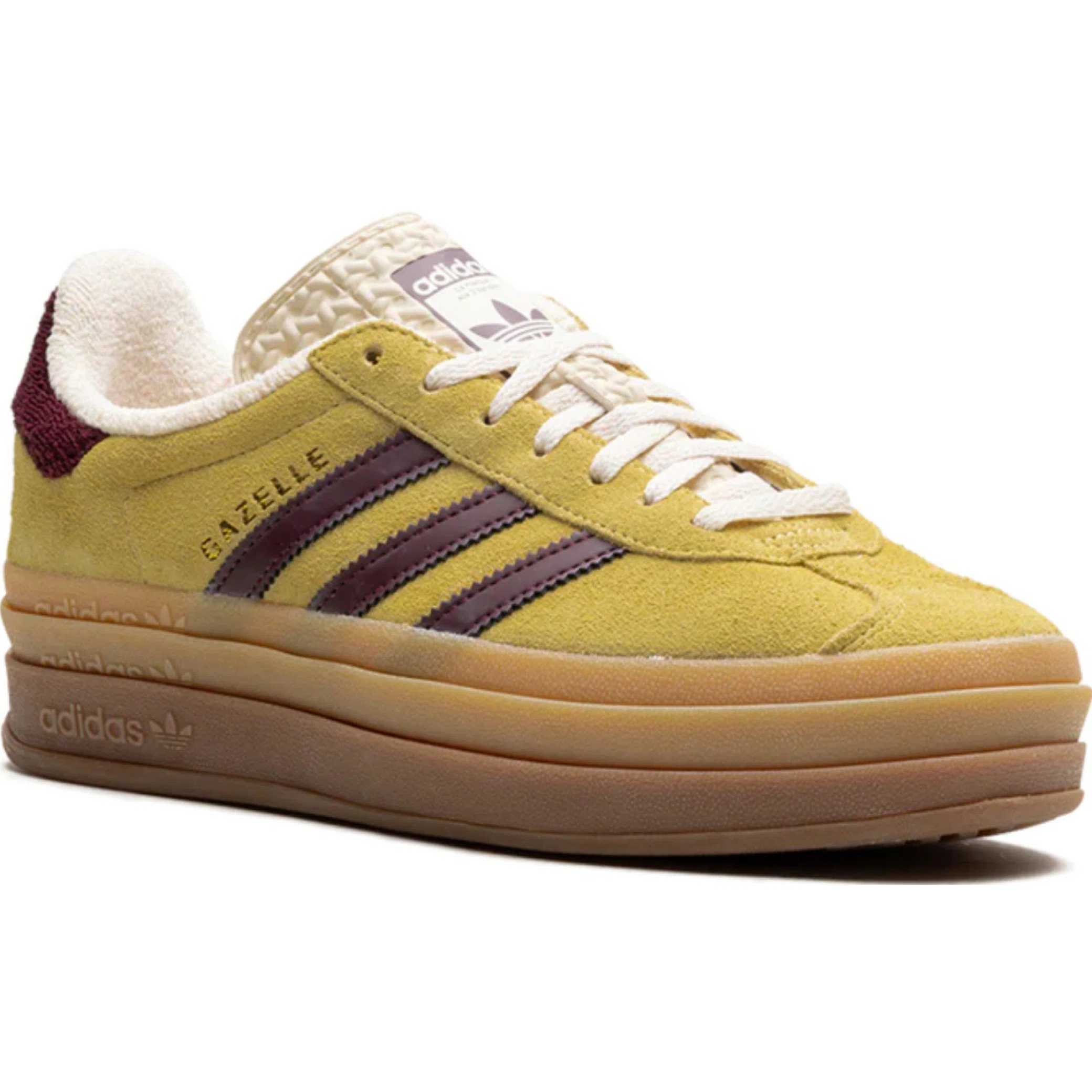  Adidas Gazelle Bold Platform WMNS "Yellow Burgundy" | Farsel