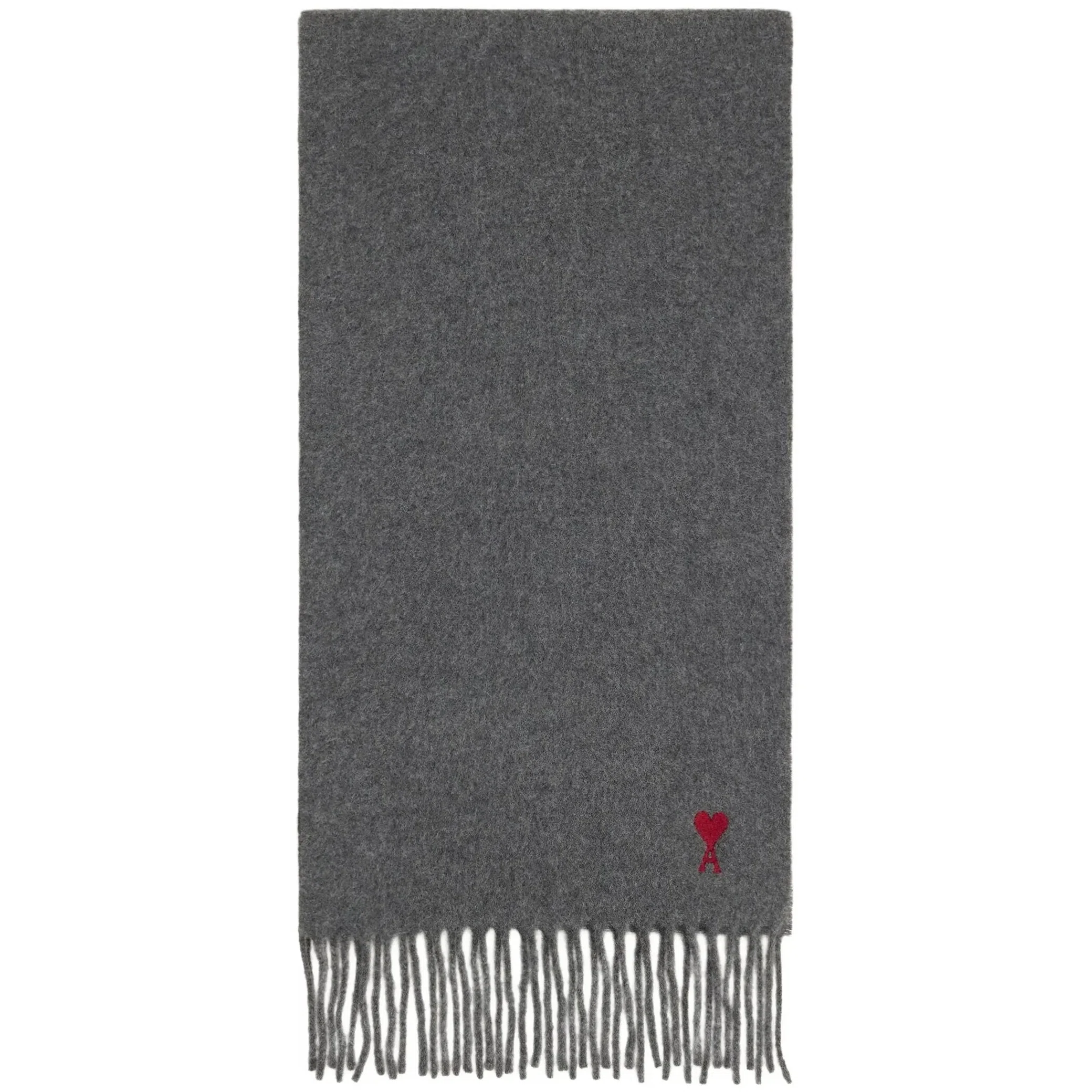 Шарфы Ami Paris Wool Red Ami De Coeur Scarf "Dark Grey" | Farsel