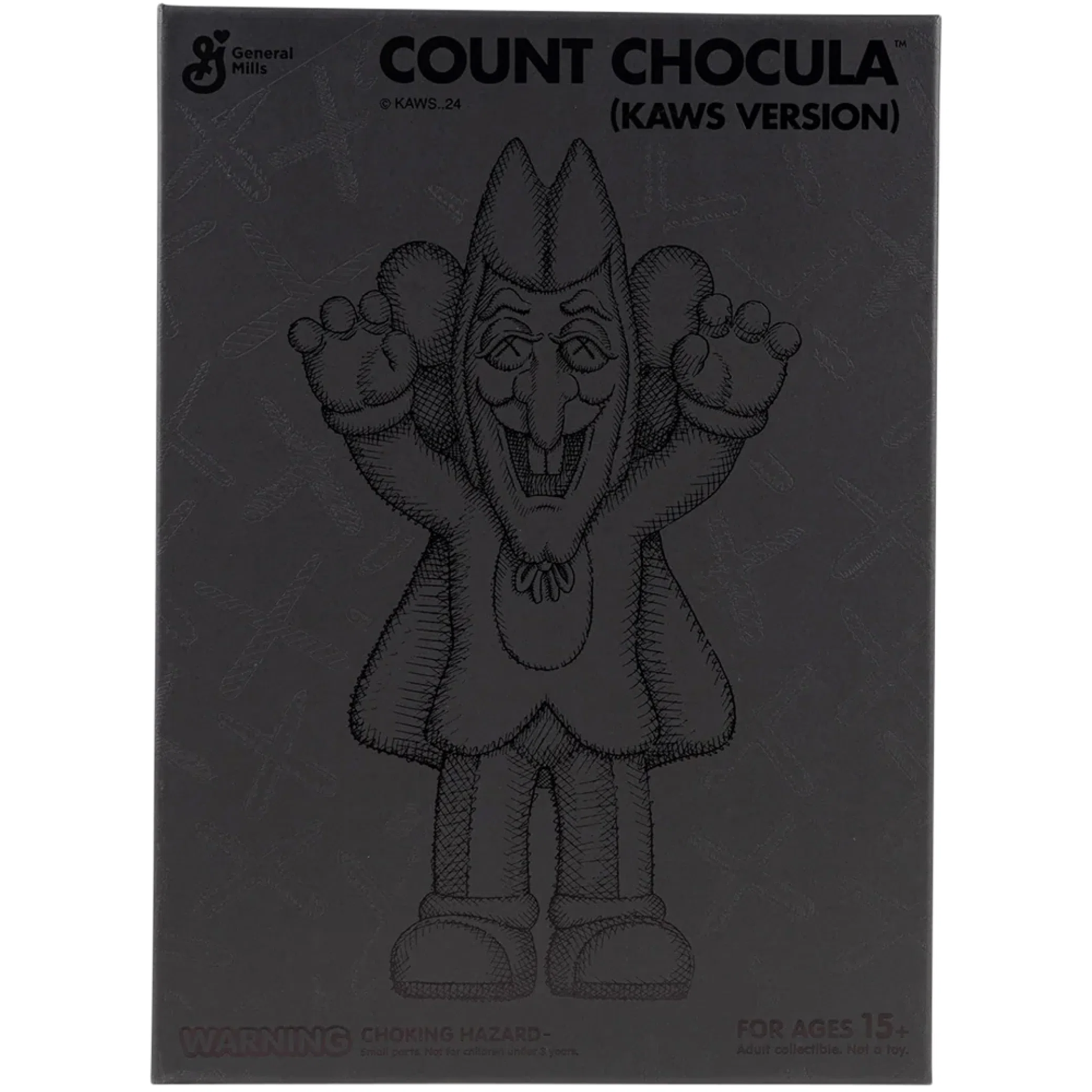  Kaws Cereal Monsters Count Chocula Figure "Black" | Farsel