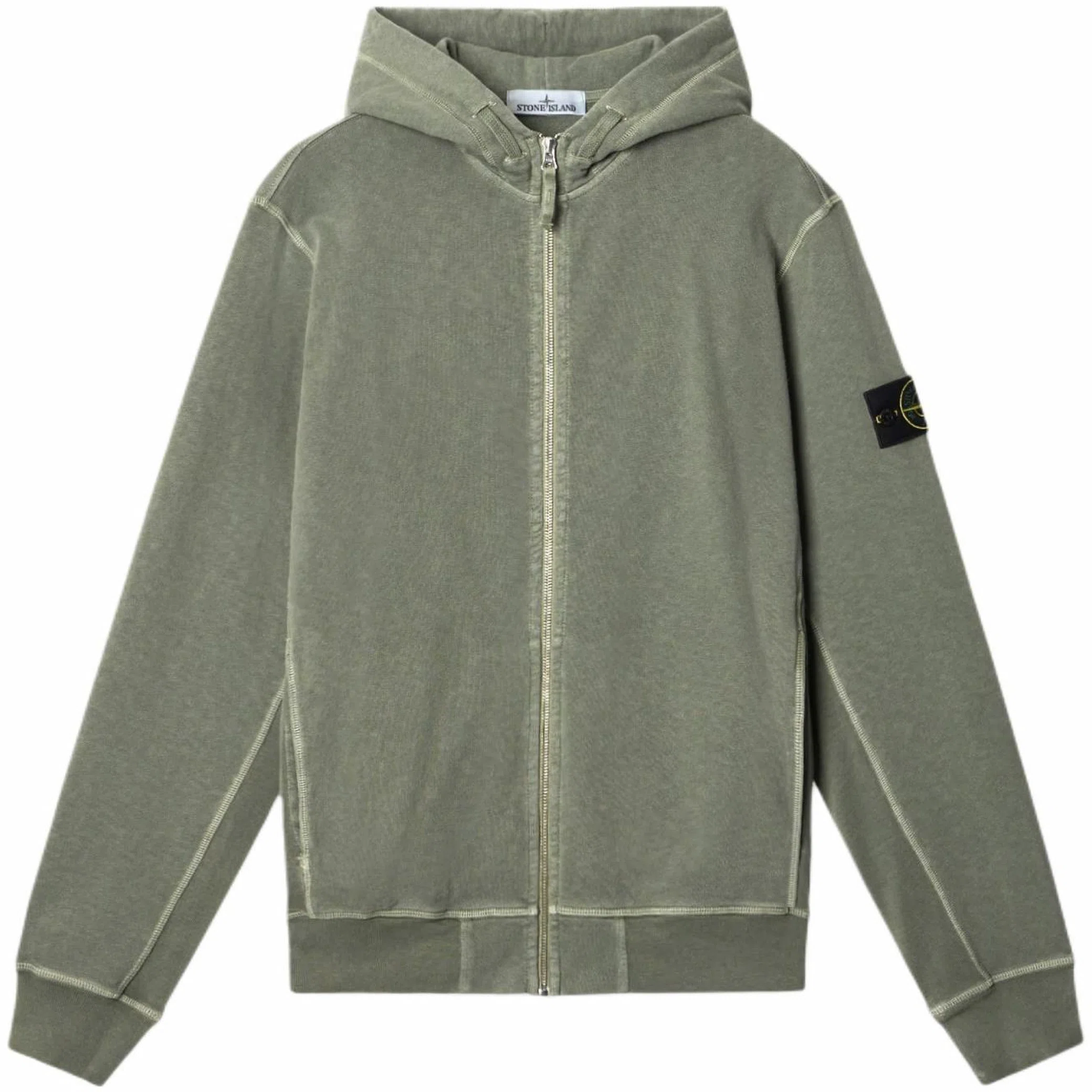 Худи Stone Island Old Effect Full Zip Hoodie "Green" | Farsel