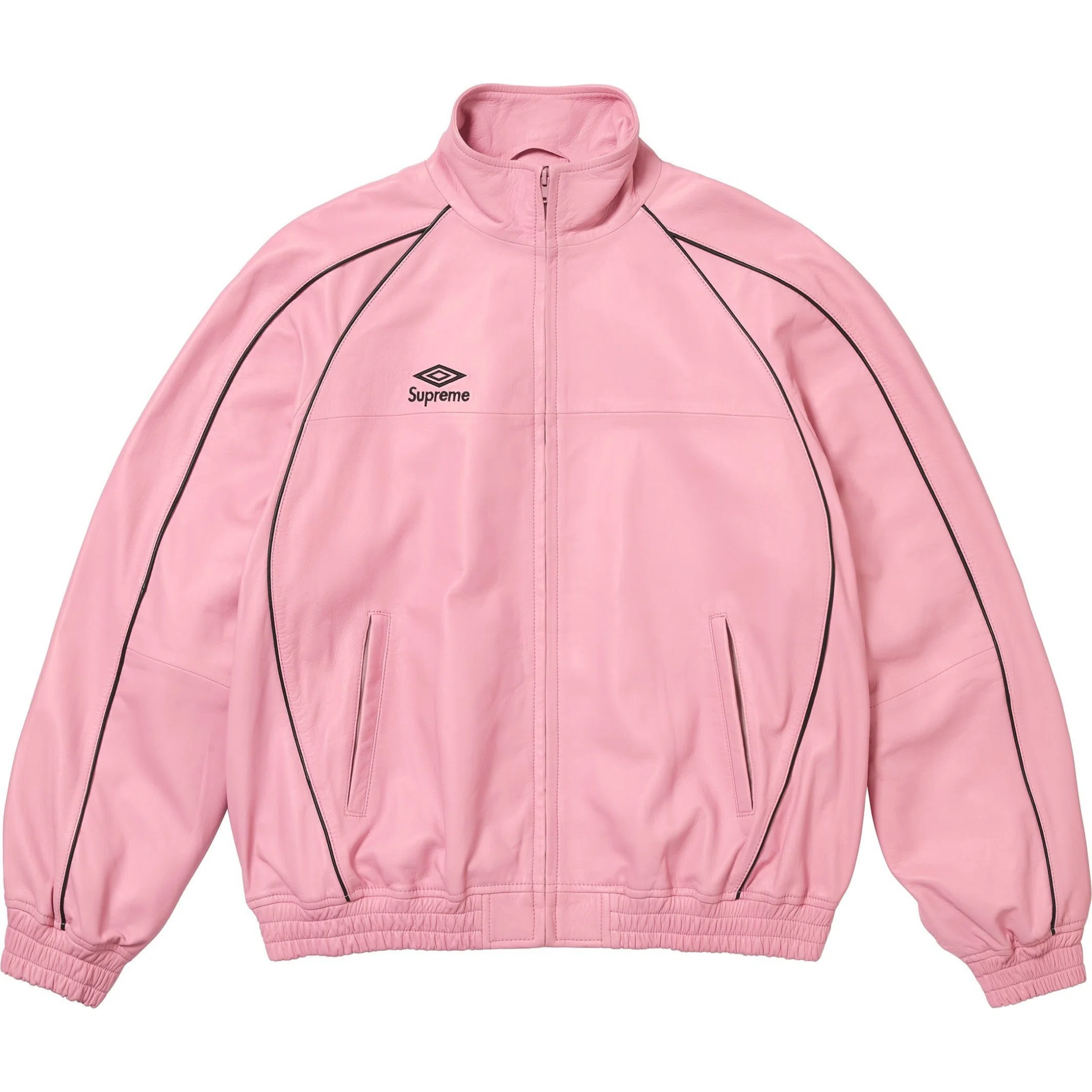  Supreme FW25 Umbro Leather Track Jacket "Pink" | Farsel