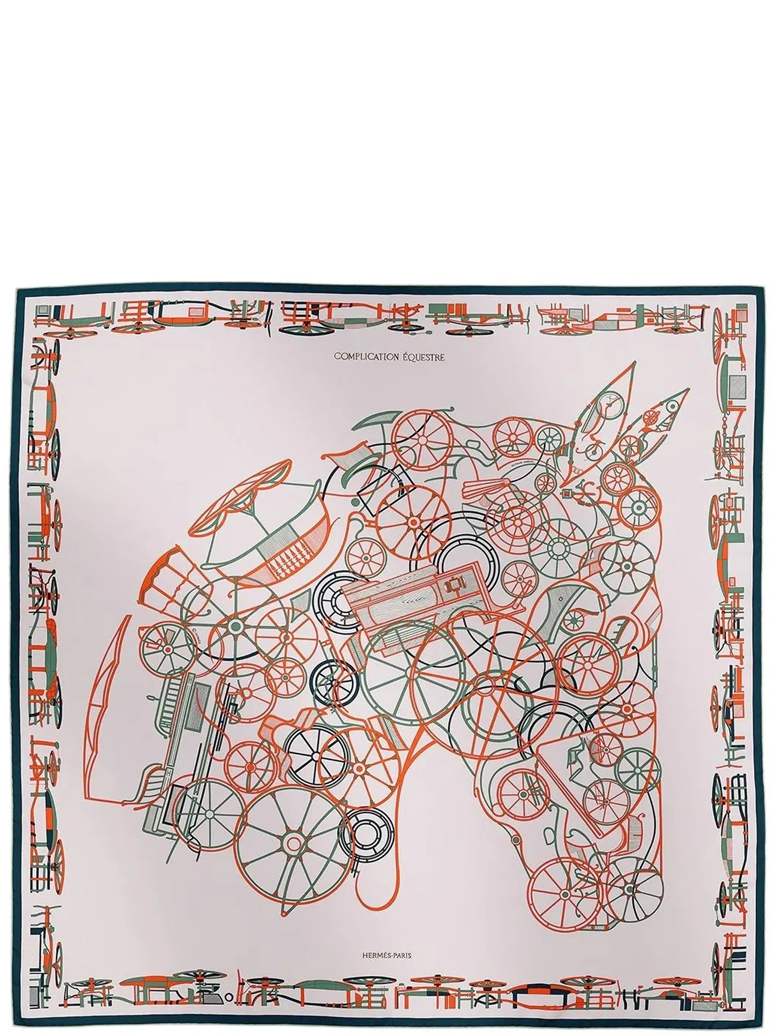 Платки Hermes Complication Equestre Scarf 90 "Rose" | Farsel
