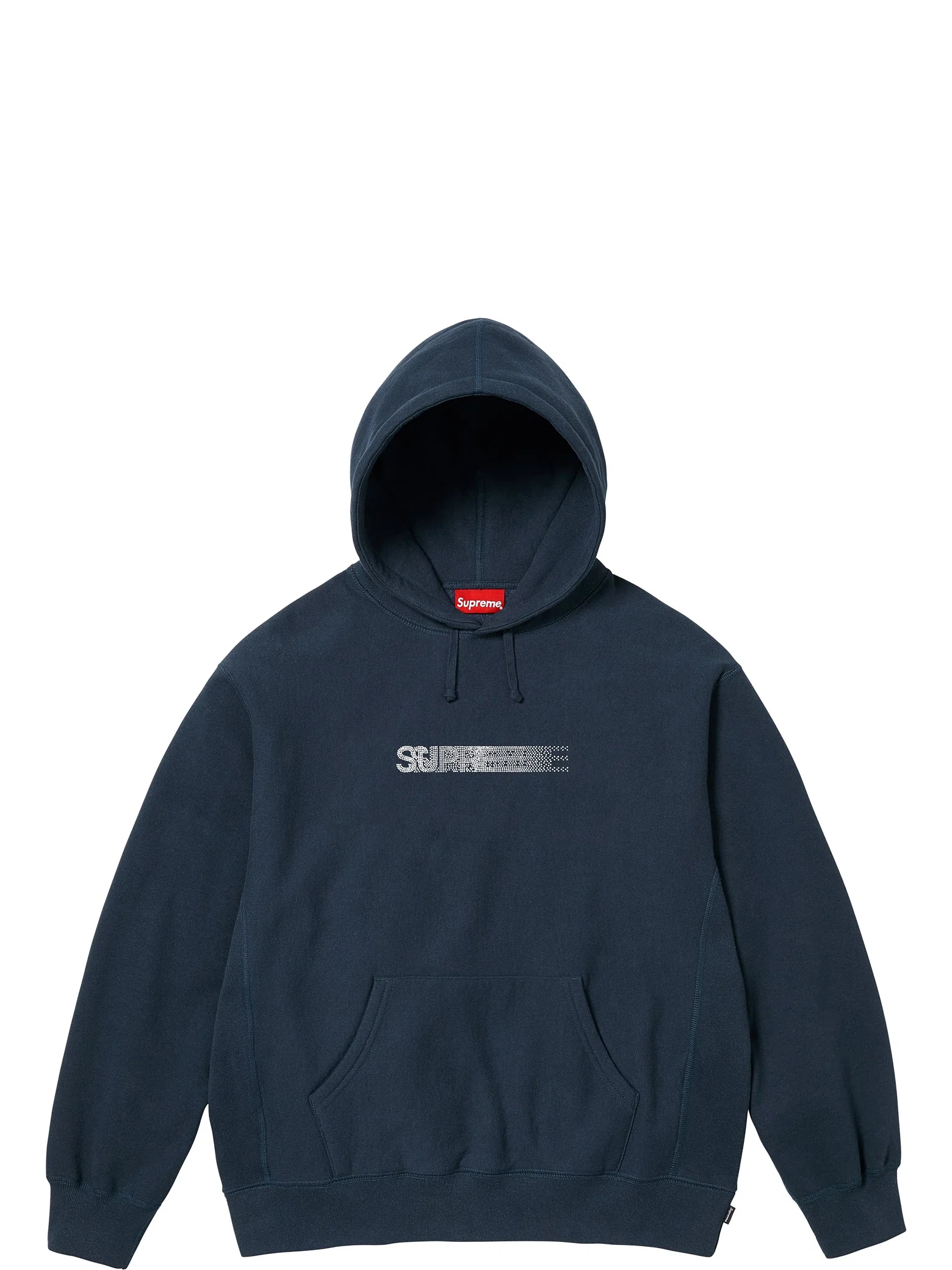 Худи Supreme FW25 Swarovski Motion Logo Hooded Sweatshirt "Navy" | Farsel