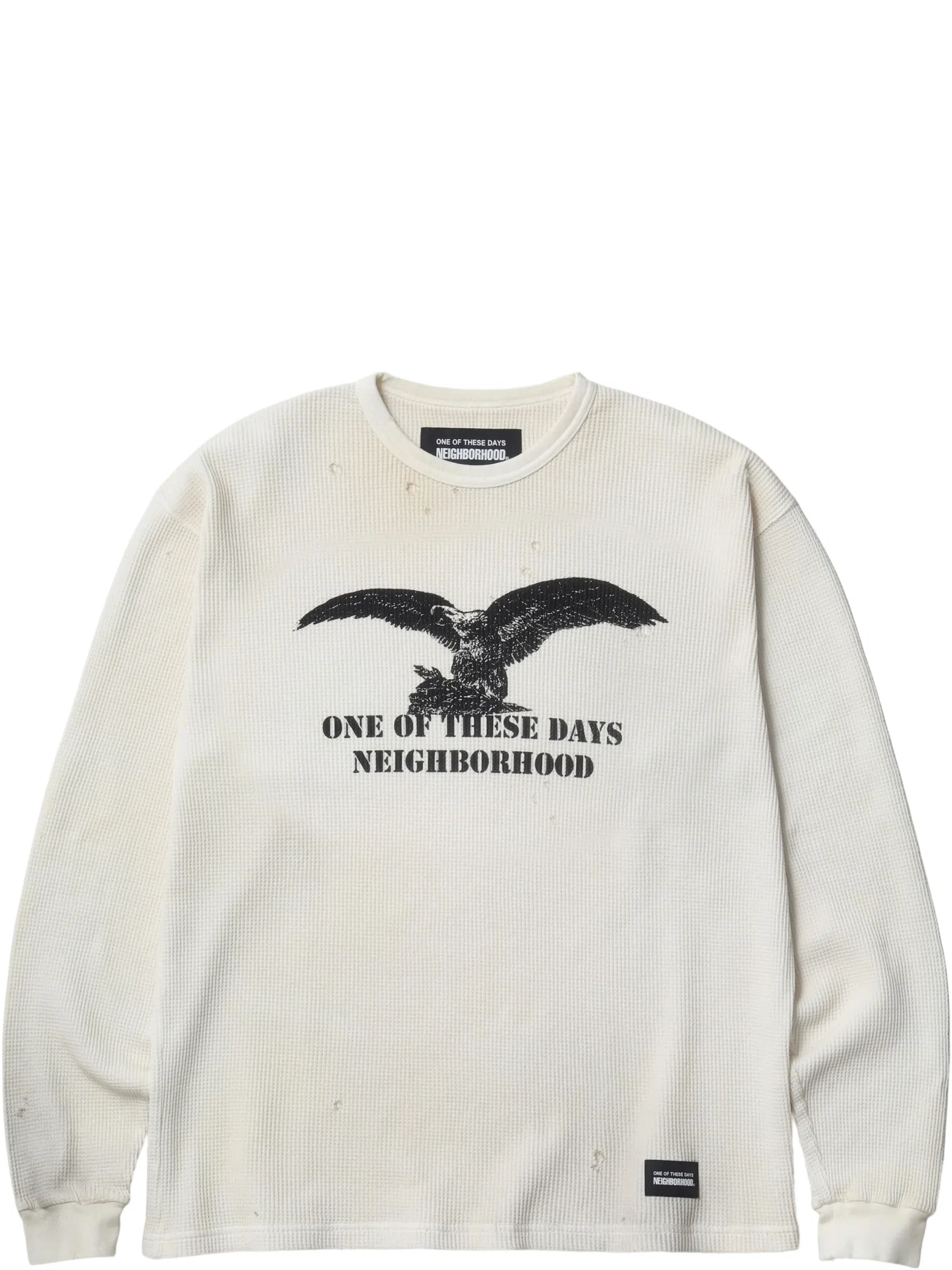 Свитеры NEIGHBORHOOD One Of TheeseDays WAFFLE FABRIC CREWNECK LS "White" | Farsel