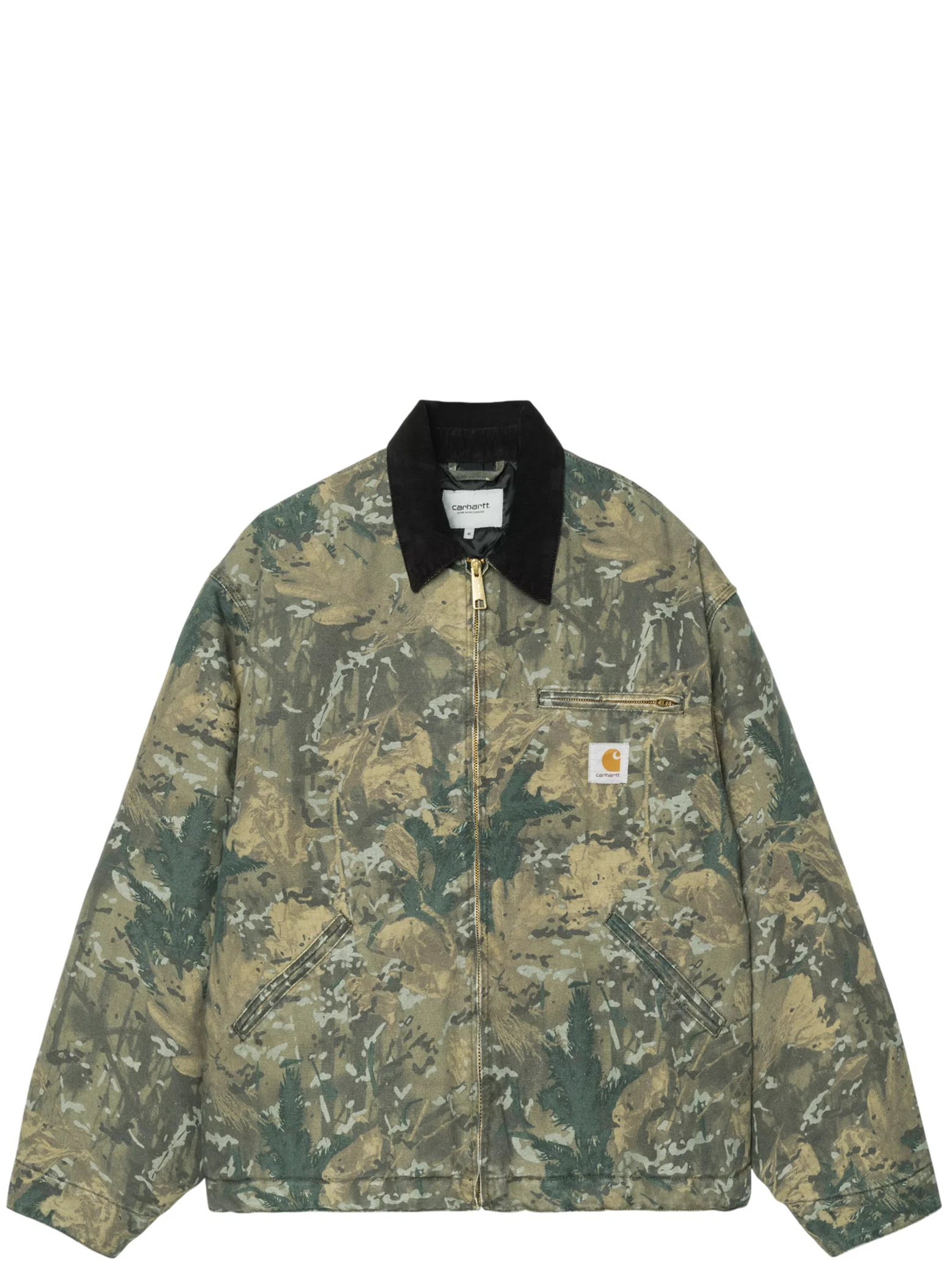 Куртки Carhartt OG Detroit Jacket "Camo Combi Green / Black Stone Washed" | Farsel
