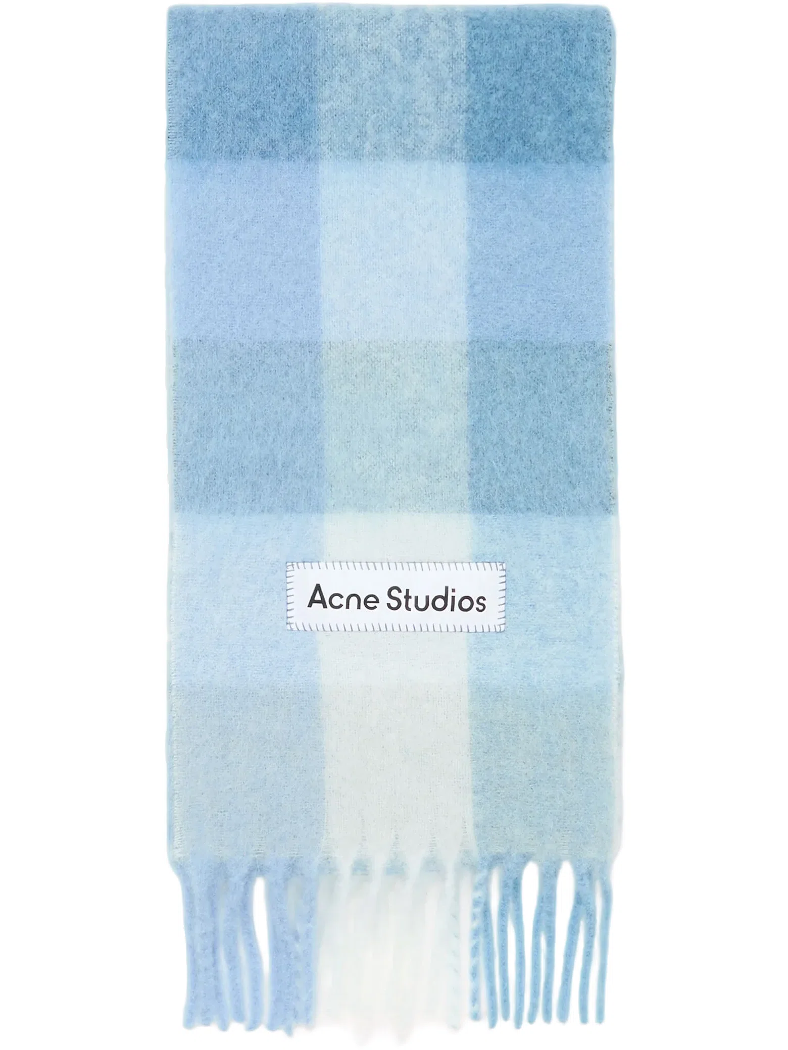 Шарфы Acne Studios Mohair Checked Scarf "Light Blue / White / Powder Blue" | Farsel