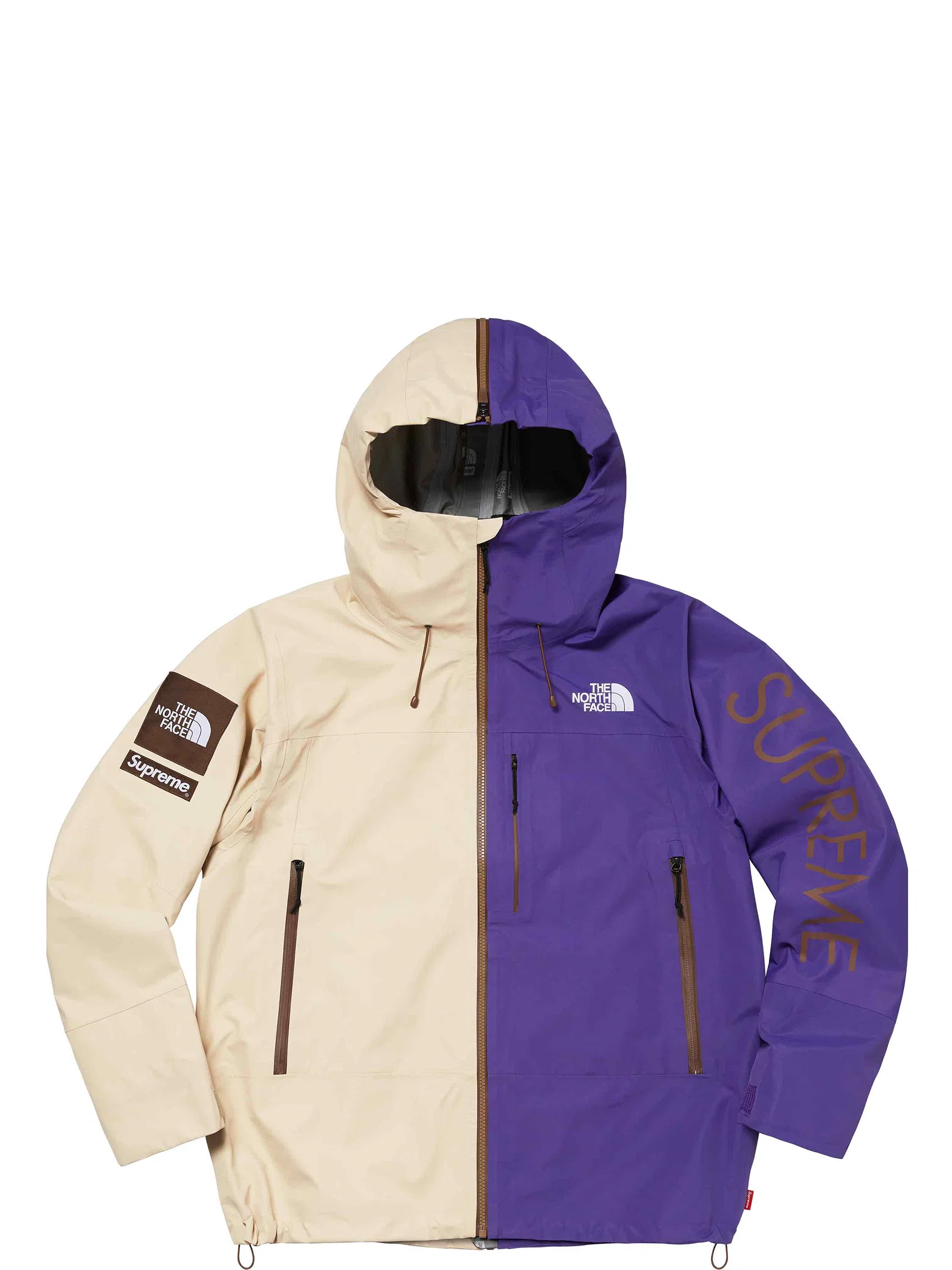 Куртки Supreme SS24 The North Face Split Taped Seam Shell Jacket "Tan" | Farsel