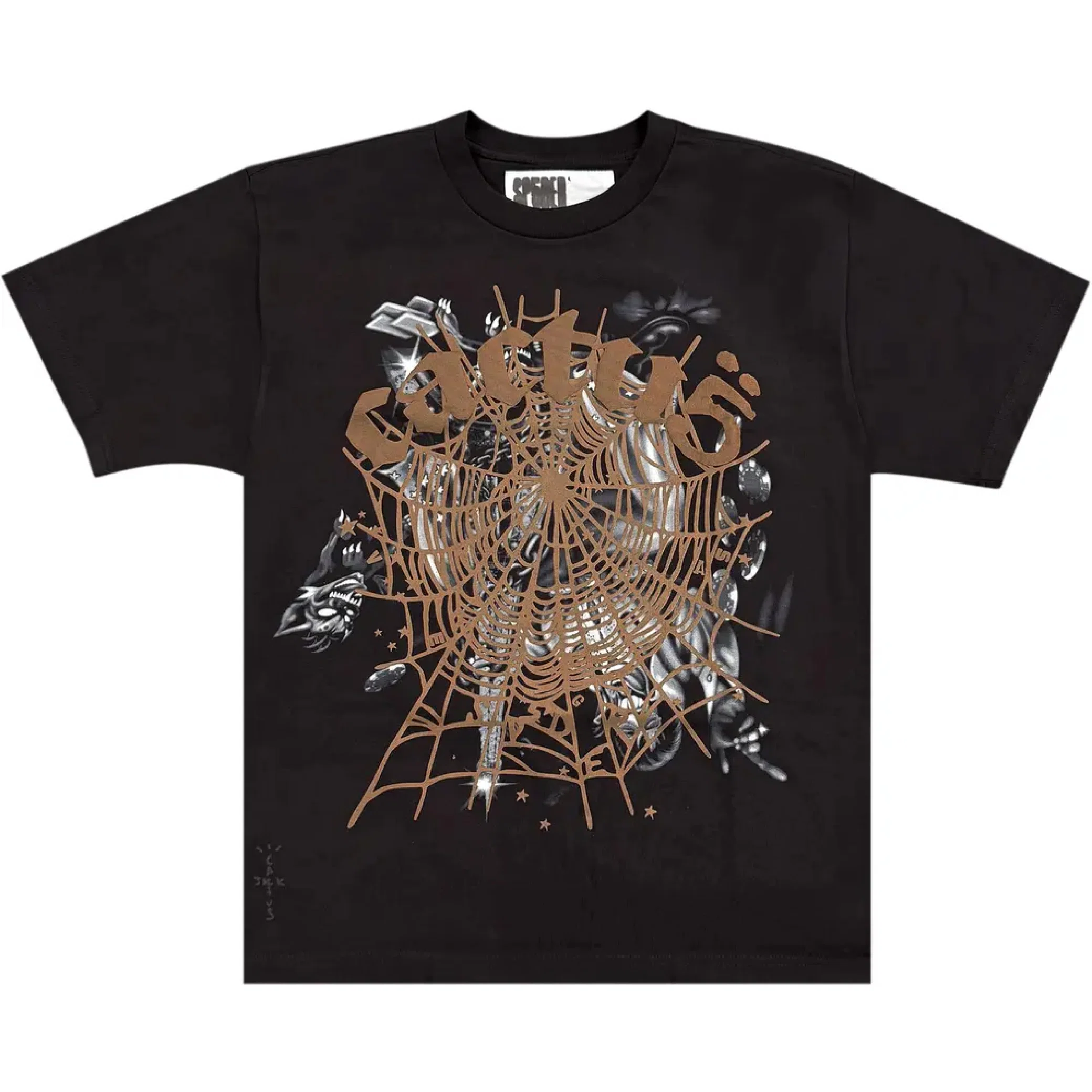  Travis Scott FW24 Sp5der Airbrush Tee "Black" | Farsel