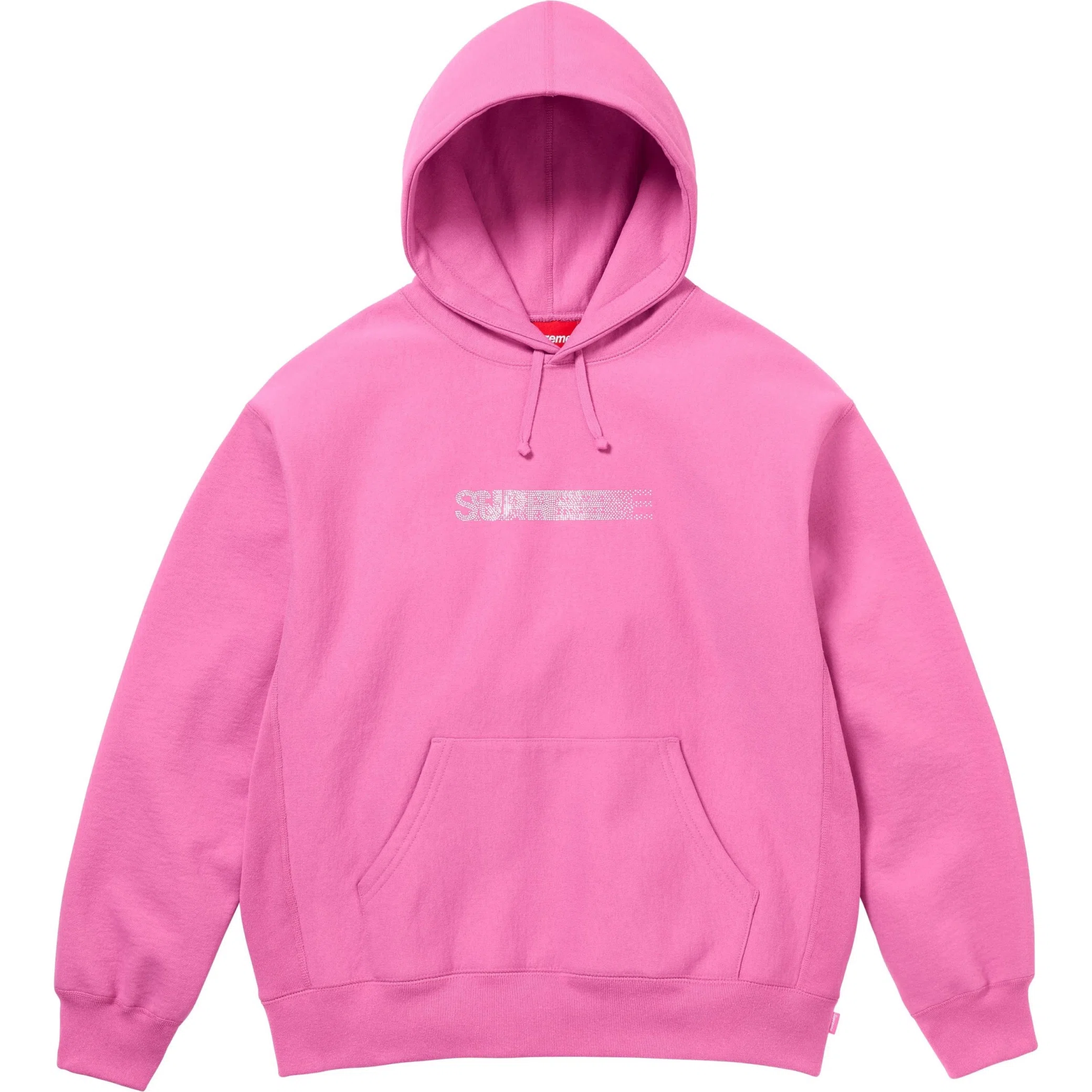 Худи Supreme FW25 Swarovski Motion Logo Hooded Sweatshirt "Pink" | Farsel