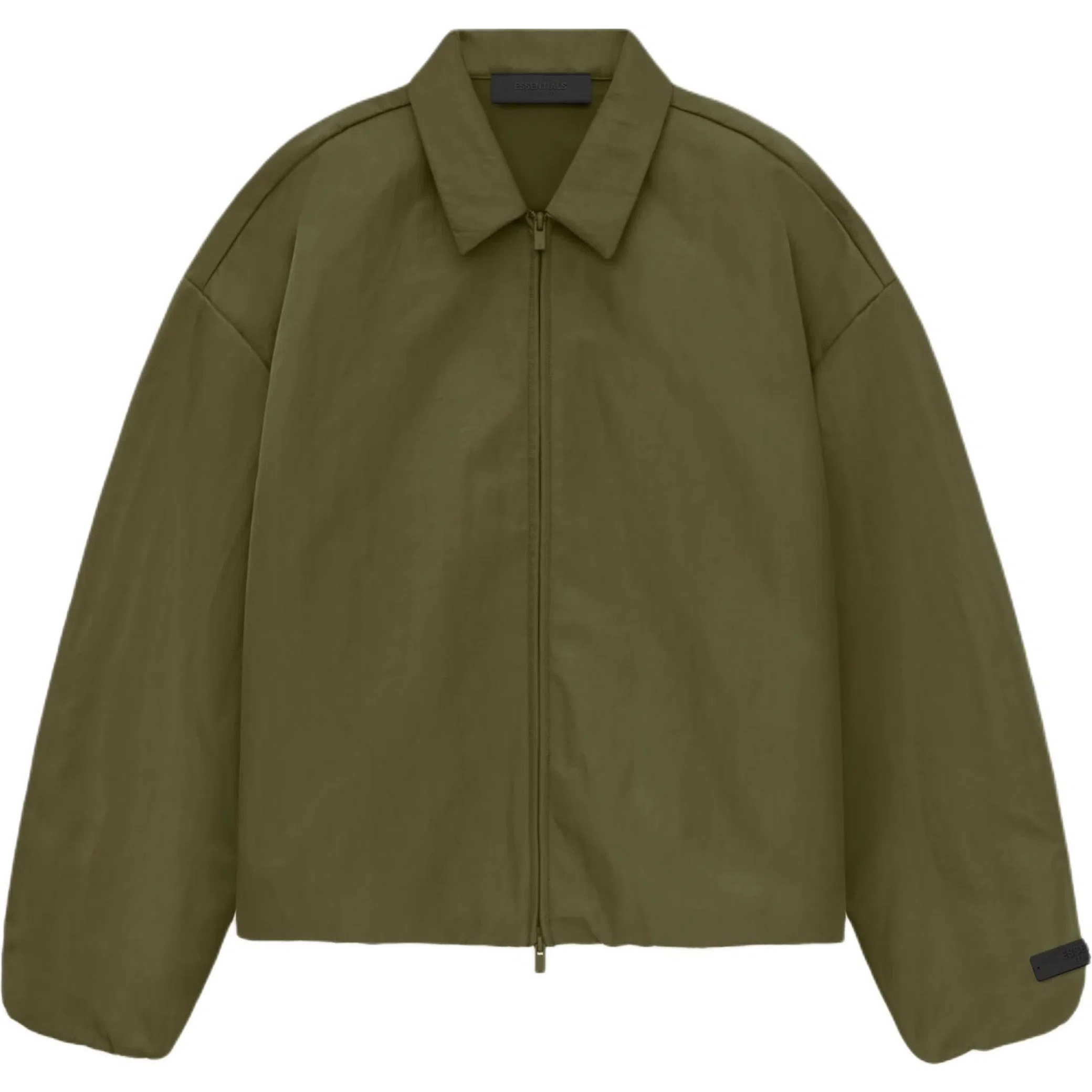  Fear of God FW24 Essentials Textured Nylon Trucker Jacket "Military" | Farsel